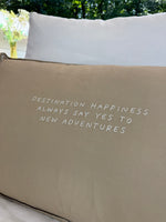 Linnen Pillow + Filling | Destination Happiness | Natural