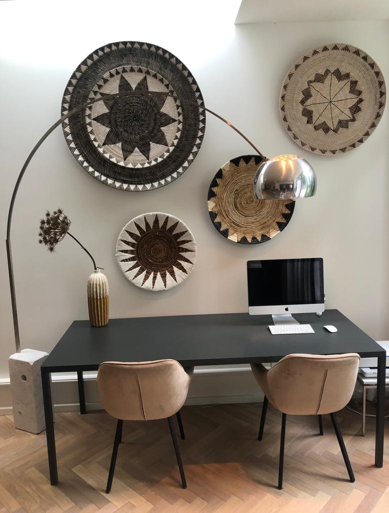 Elevate Your Home Office with our  XL Wall Baskets for Good Vibes "home office decor," "positive workspace,".