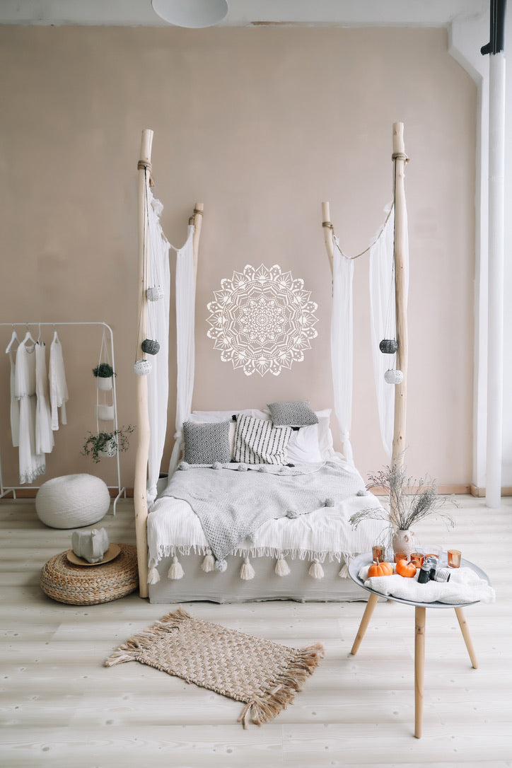 New mandala stencil Ibiza vibe 1 meter by 1 meter create that BOHO look into your home.