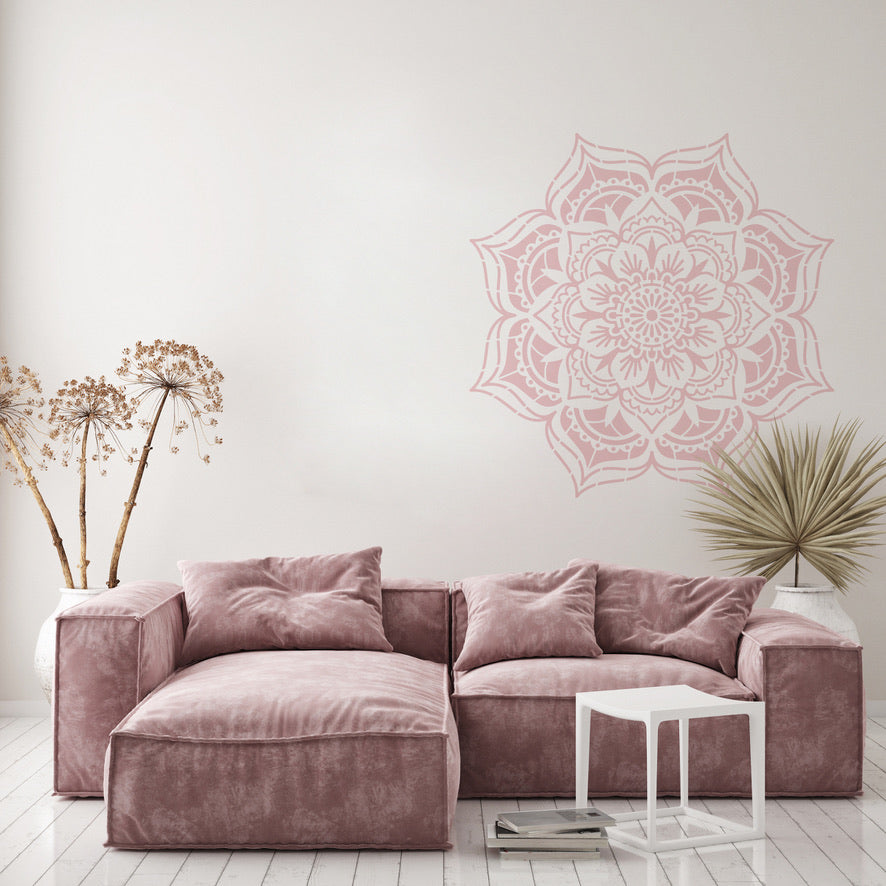 New large mandala stencil Holy Moly 130 x 130 cm.