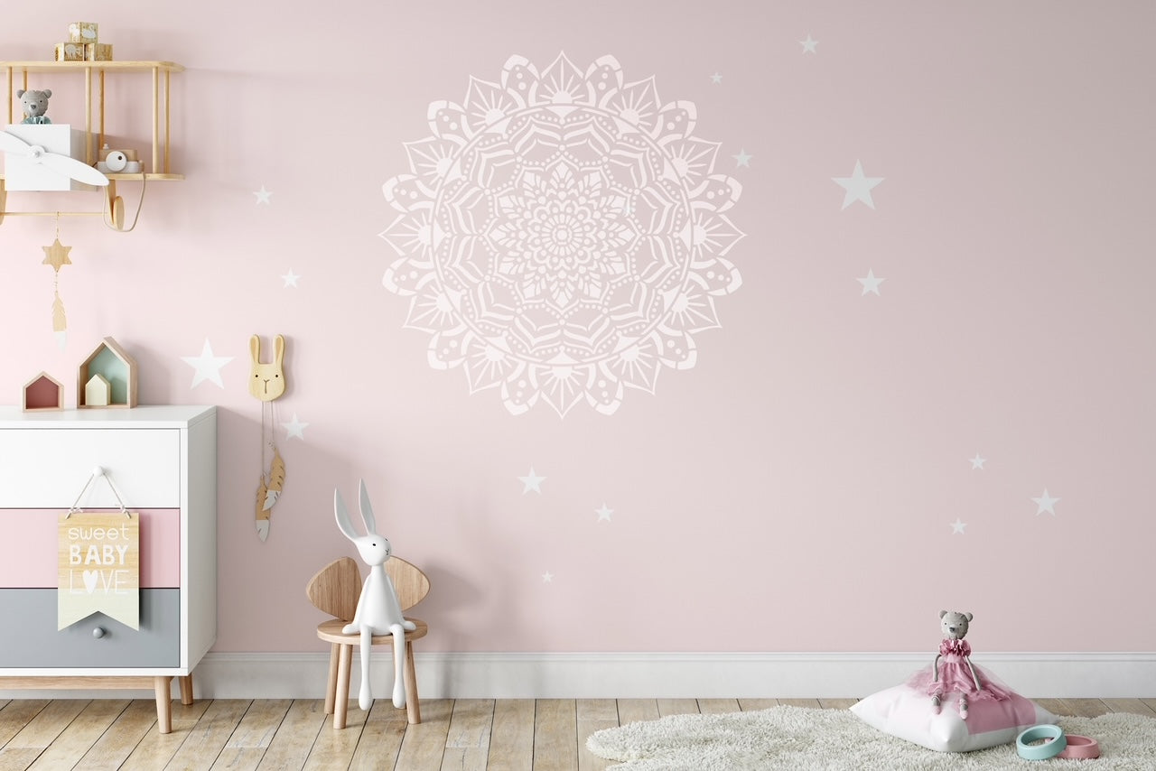 Decorate your kids room with DIY mandala stencils!.