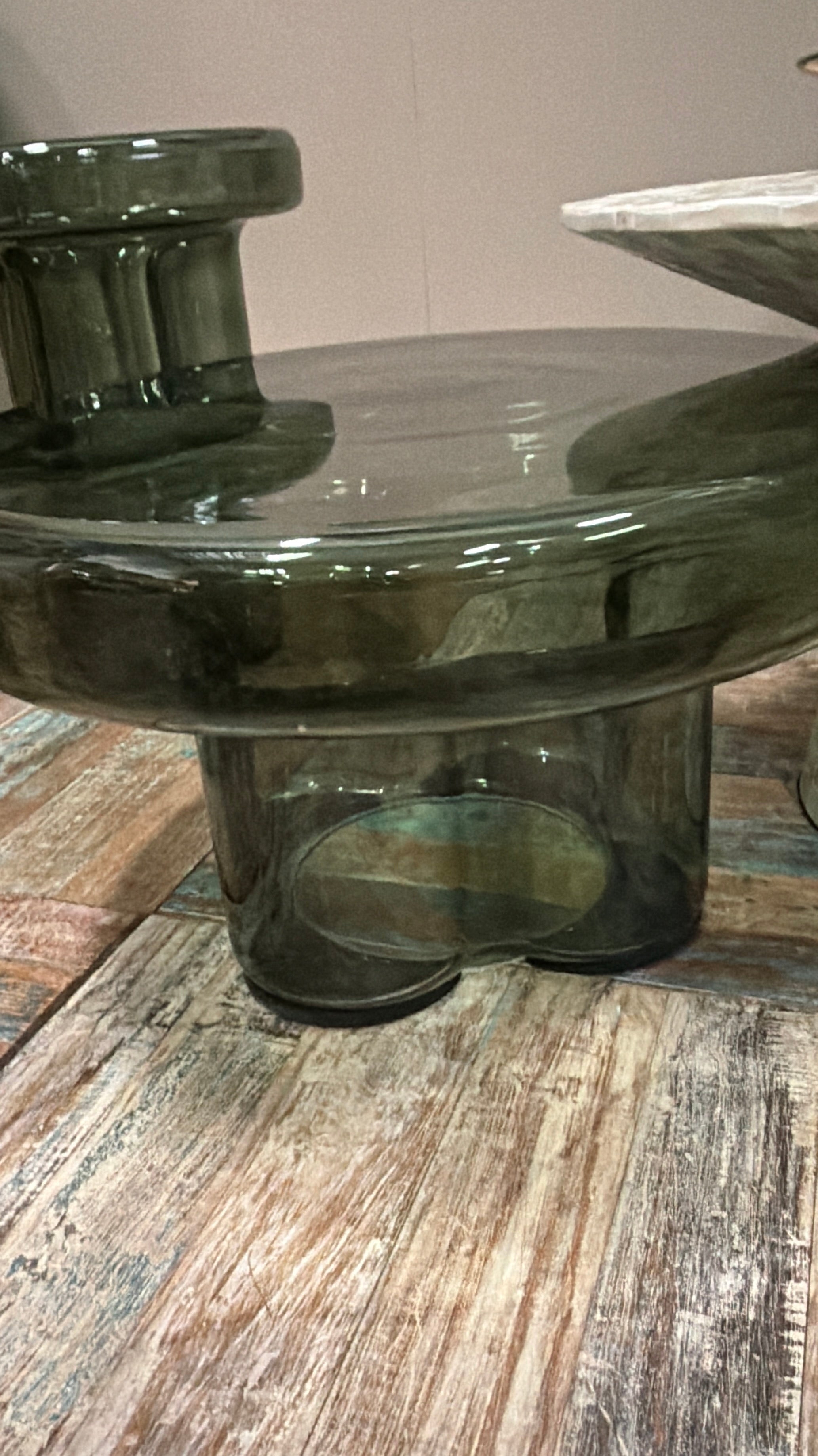Smeralda · Handgeblazen Glazen Bijzettafel · Groen