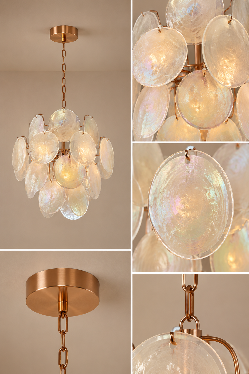 Murano Glazen Hanglamp – Wit | Handgeblazen Glas | 45 x 45 cm