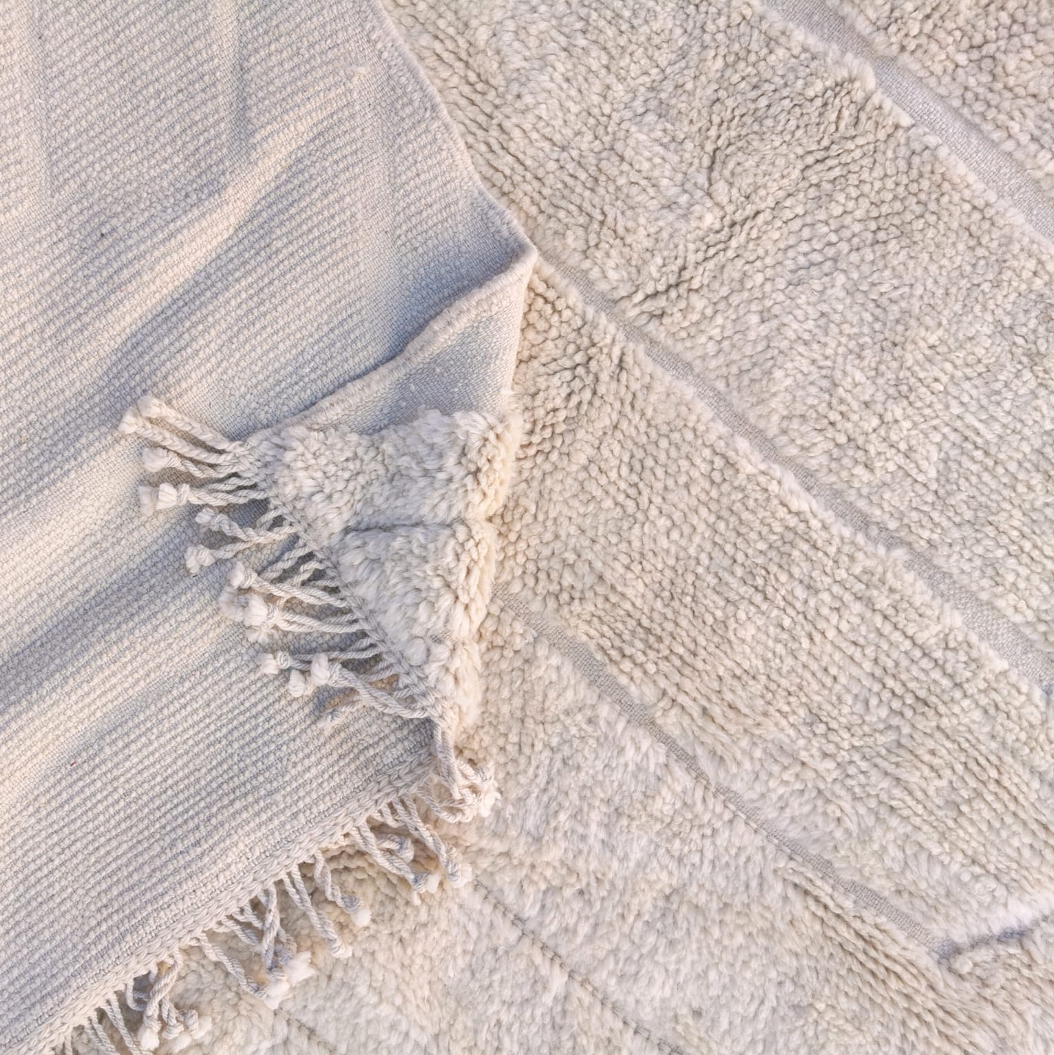 100% wollen kleed - 300 x 200 cm - creme offwhite