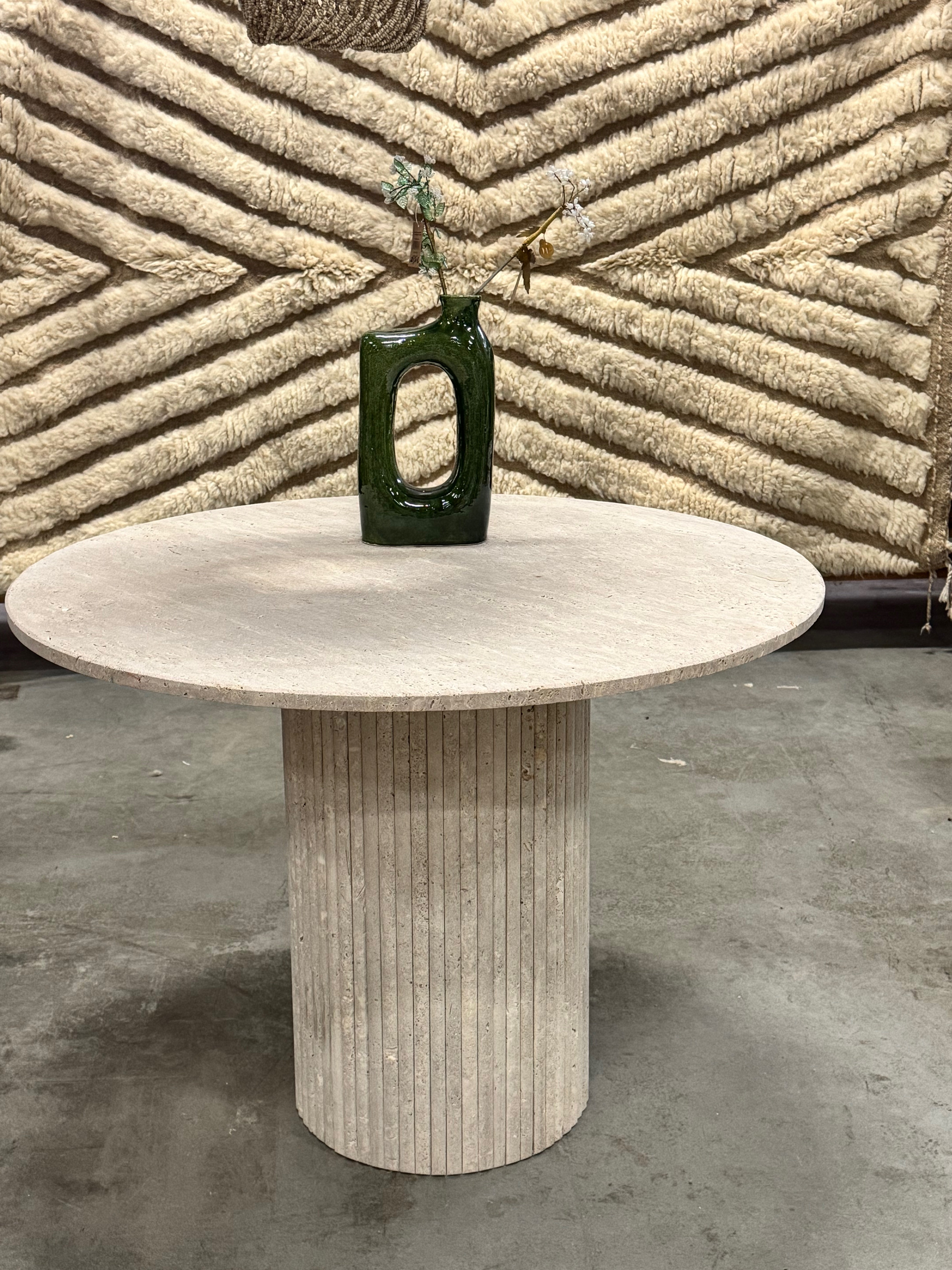 Travertine Table - Round | 100 cm