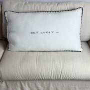 Linnen Pillow + Filling | Get Lucky | White