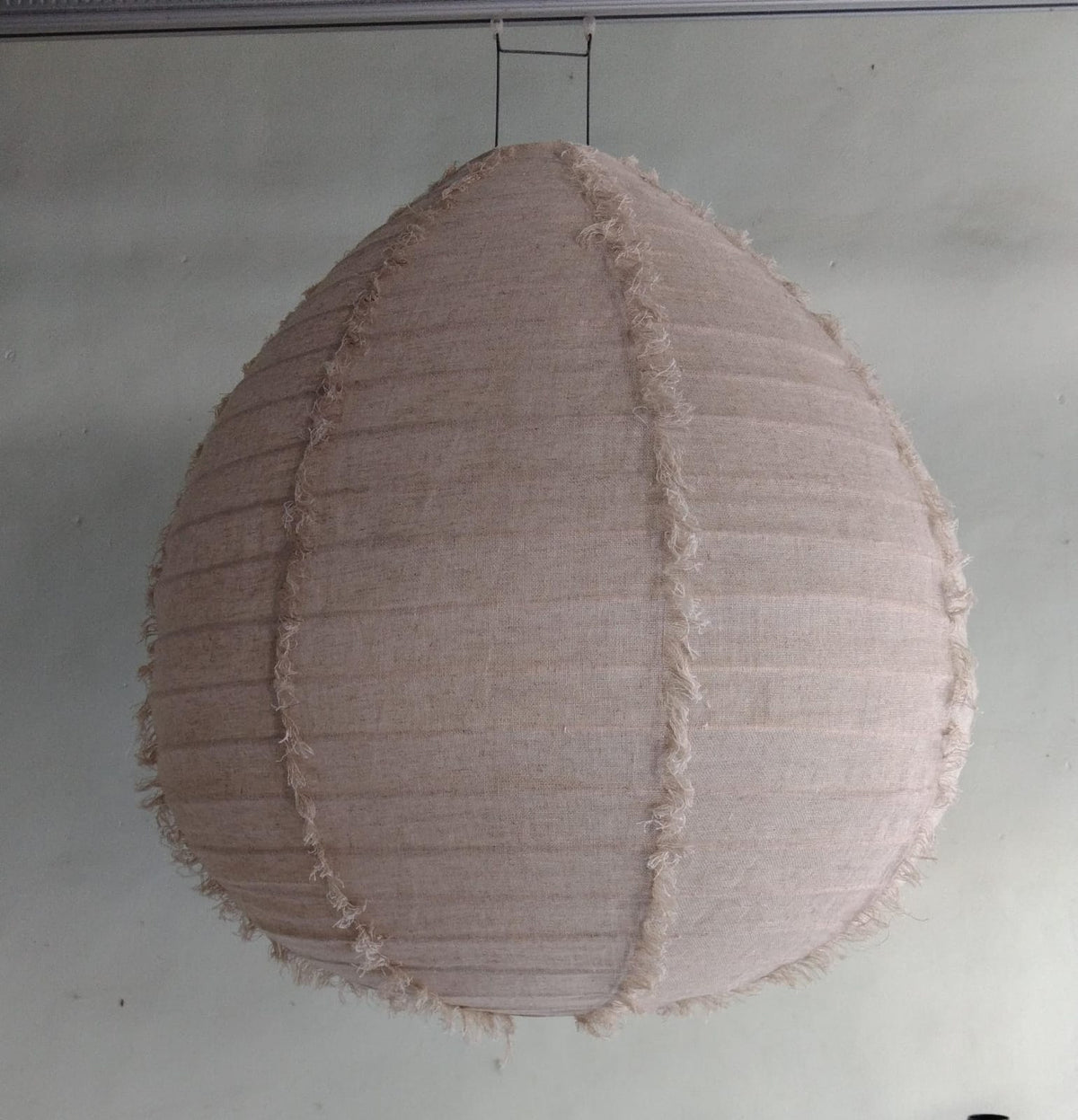 Organische vorm lamp - 60 cm - naturel linnen