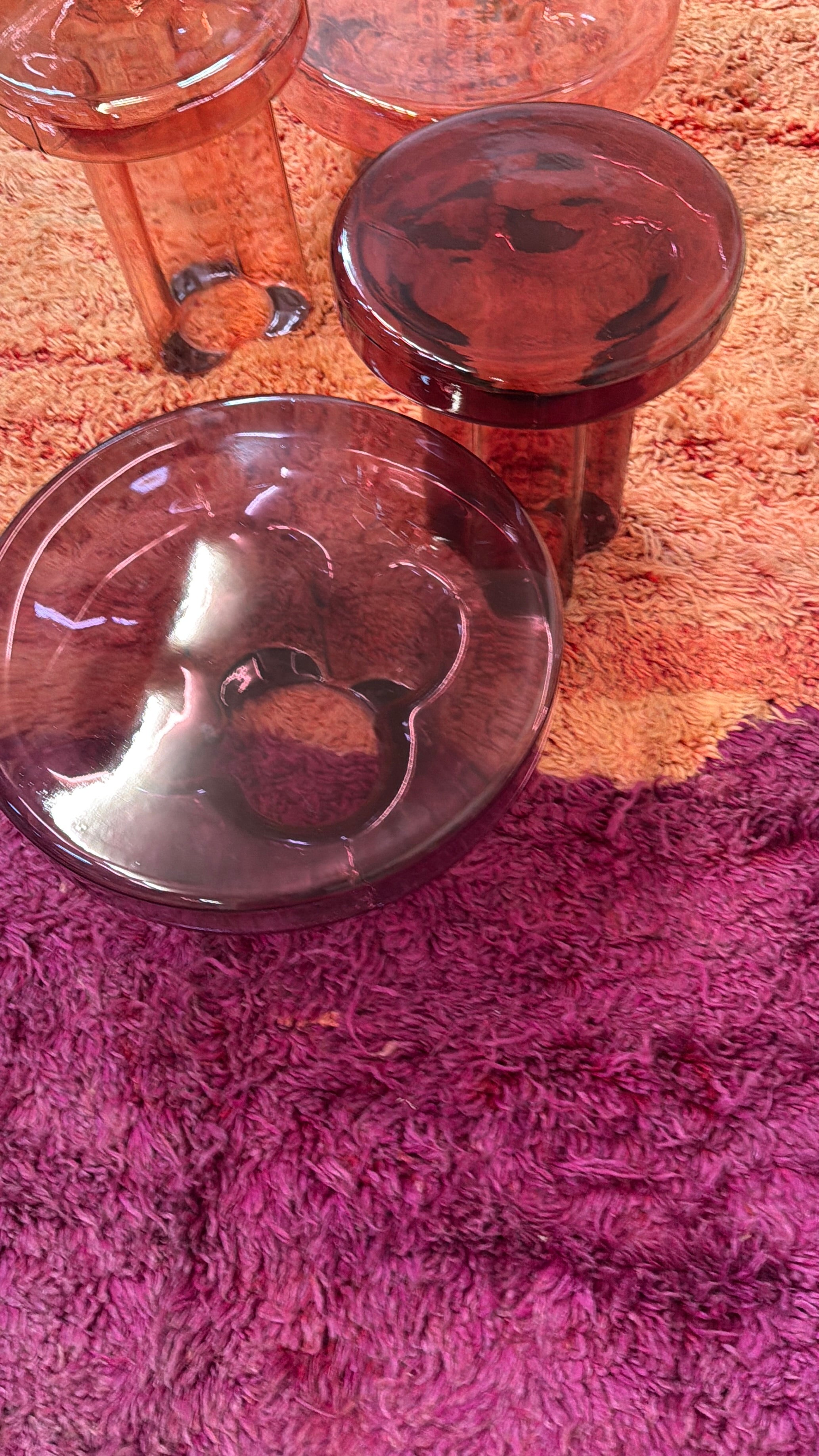 Violetta · Handgeblazen Glazen Bijzettafel · Paars