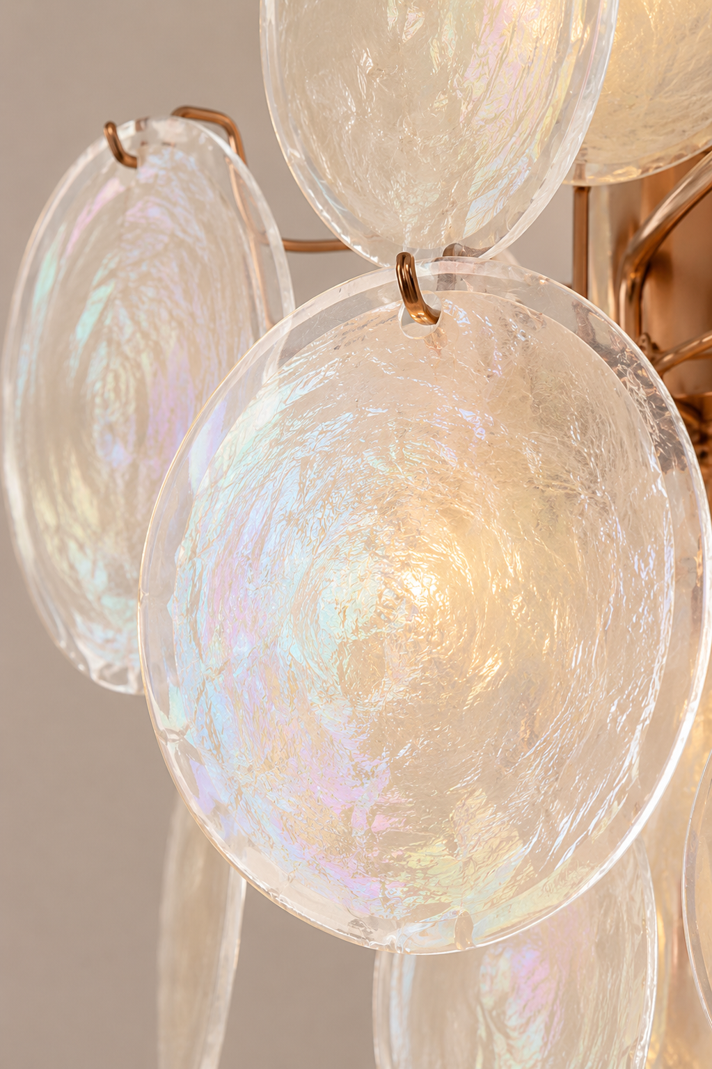 Murano Glazen Hanglamp – Wit | Handgeblazen Glas | 45 x 45 cm