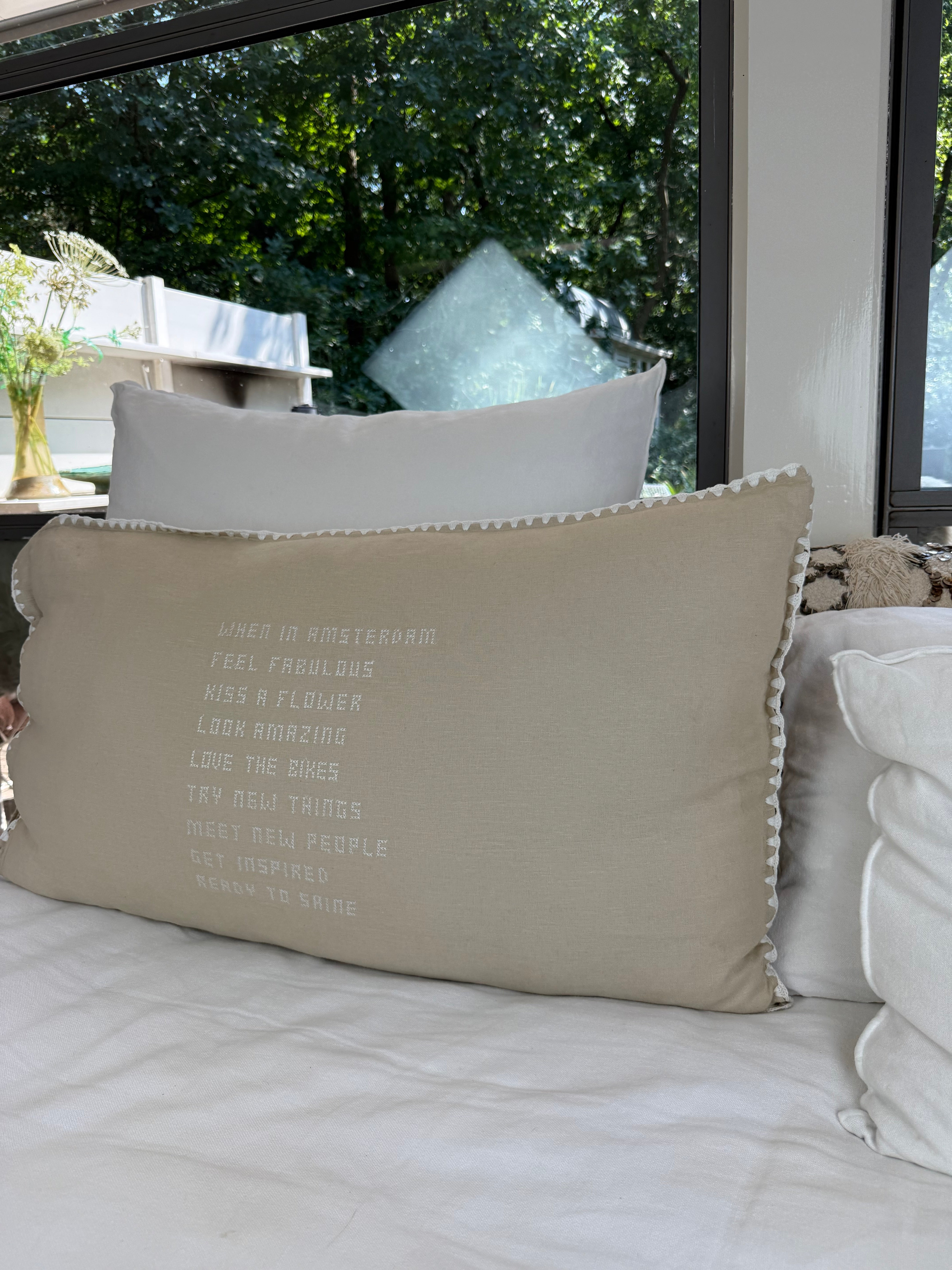 Linnen Kussen + Vulling | Wanneer in Amsterdam | Natuurlijk