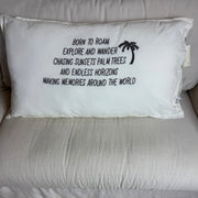 Linnen Pillow + Filling | Born To Roam | White