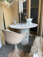 Travertin bureau rond - 100 cm
