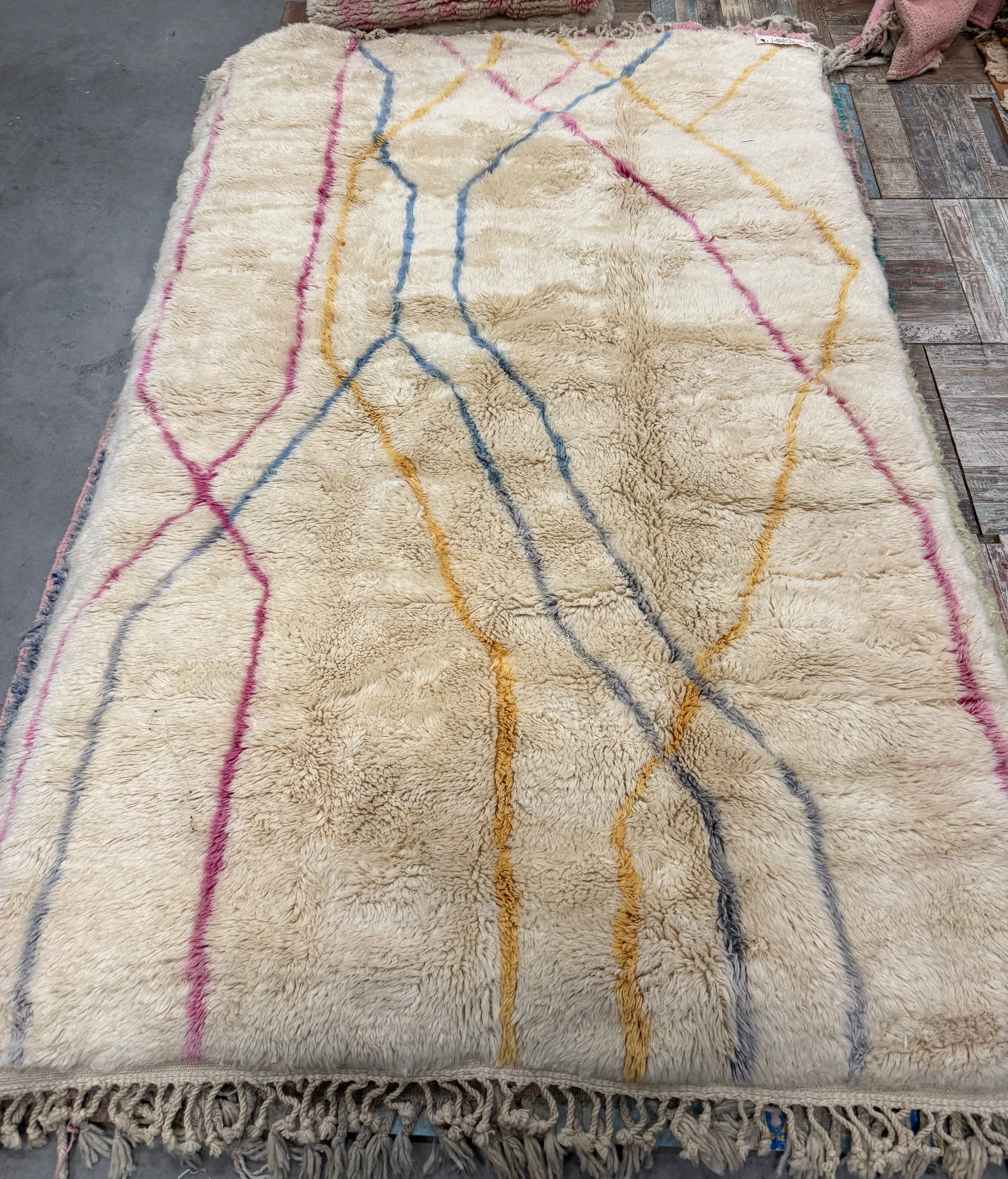 Kleed naturel - 100% Wol | 270  x 170 cm - uniek exemplaar