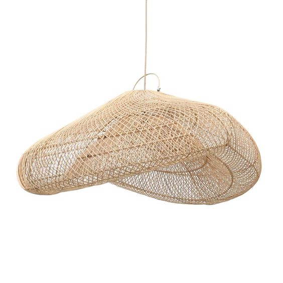 Cloud Lamp Rattan Organic Shape | Mandala Stencil