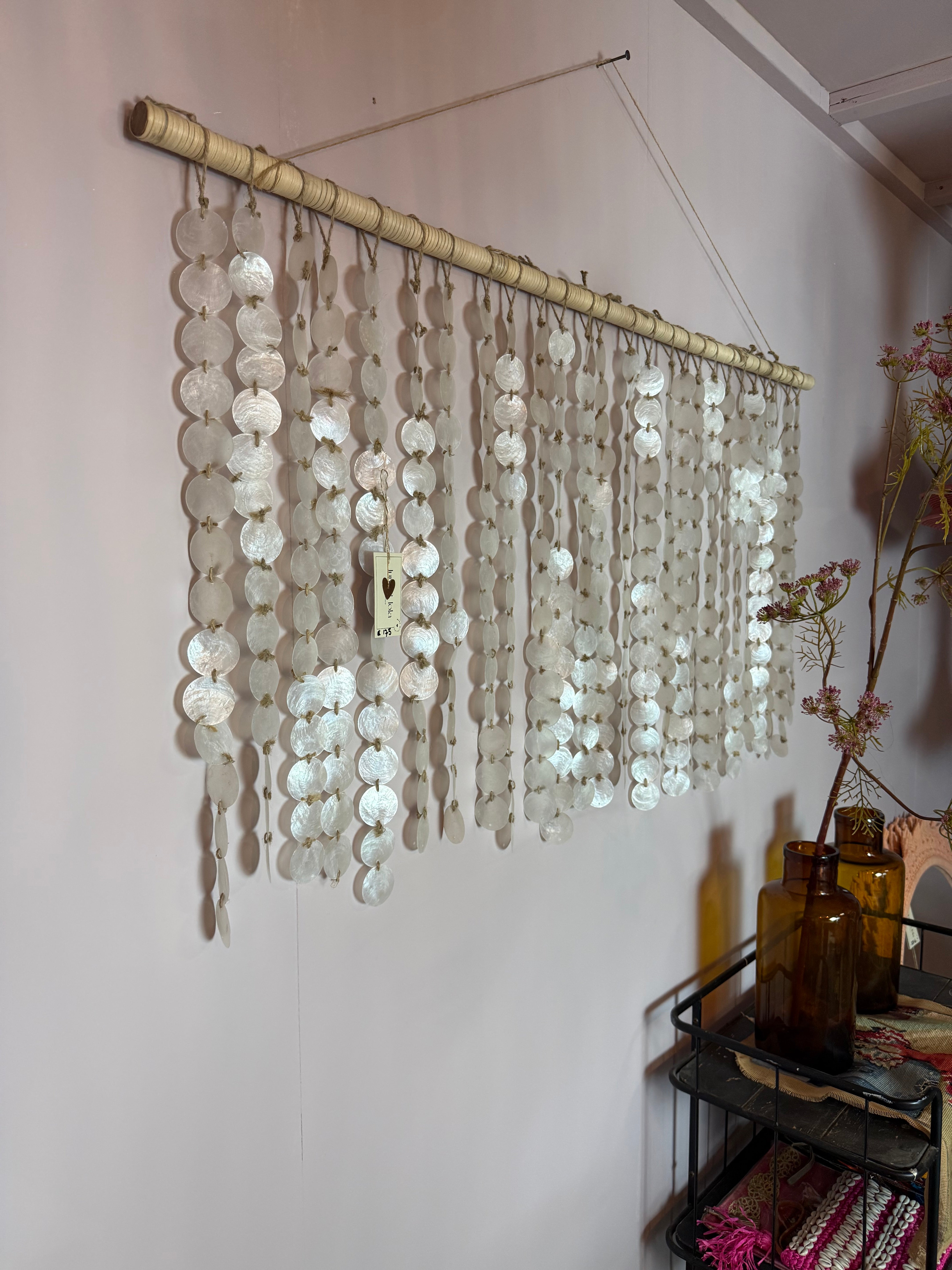 Schelpen muur decoratie; 150 cm bij 100 cm