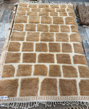 100% wollen kleed Maron/bruin - 260 x  160 cm uniek exemplaar