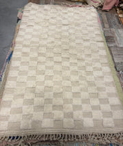100% wollen kleed - 270 x 150 cm - crème + linnen kleur