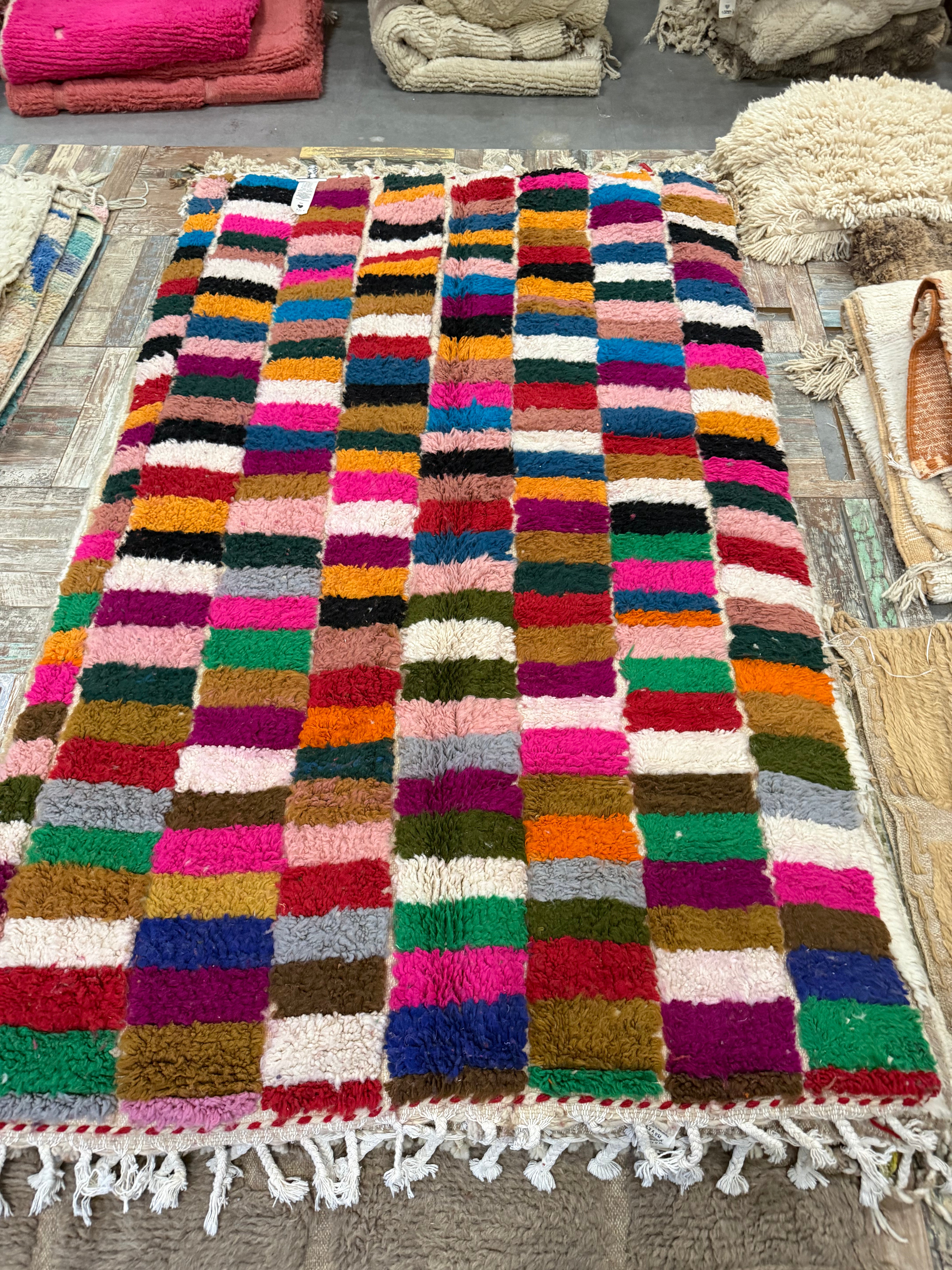 Happy multi color vibes - 100% Wol | 260  x 155 cm - er is er maar één van in de hele wereld - nieuw binnen
