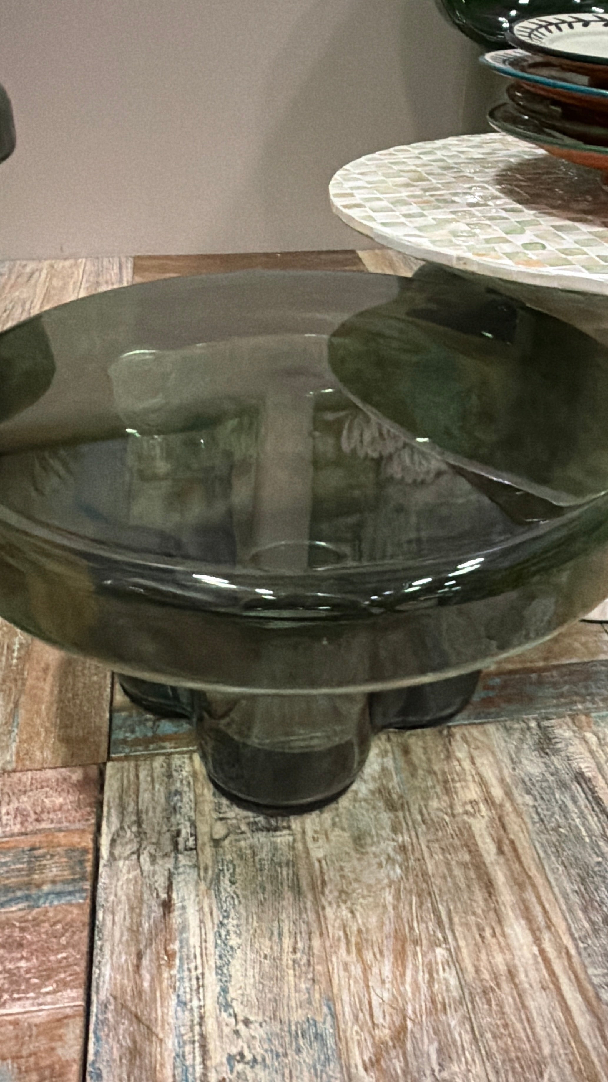 Smeralda · Handgeblazen Glazen Bijzettafel · Groen