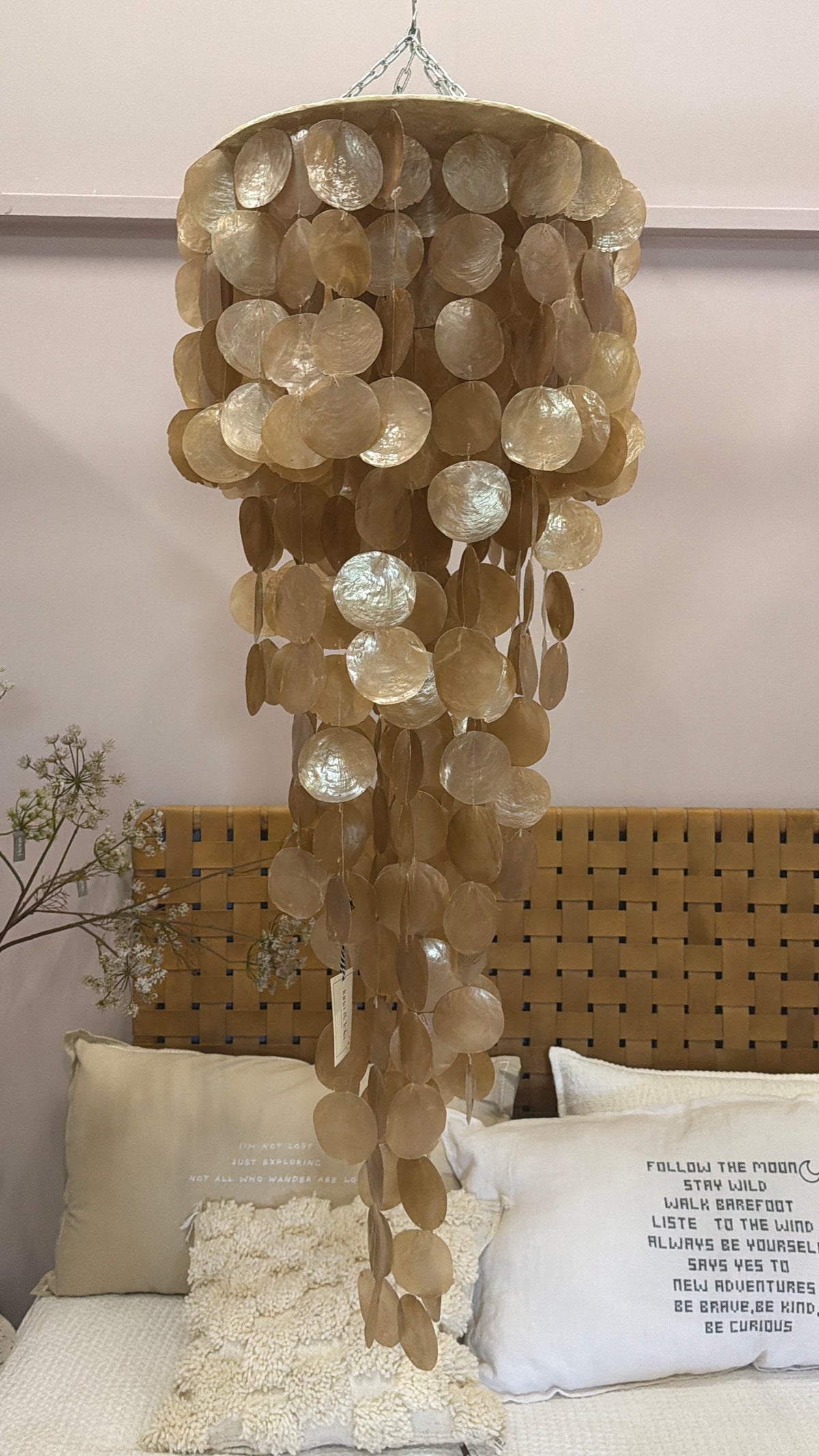 Schelpen lamp Nude lang  - 50 x 150 cm