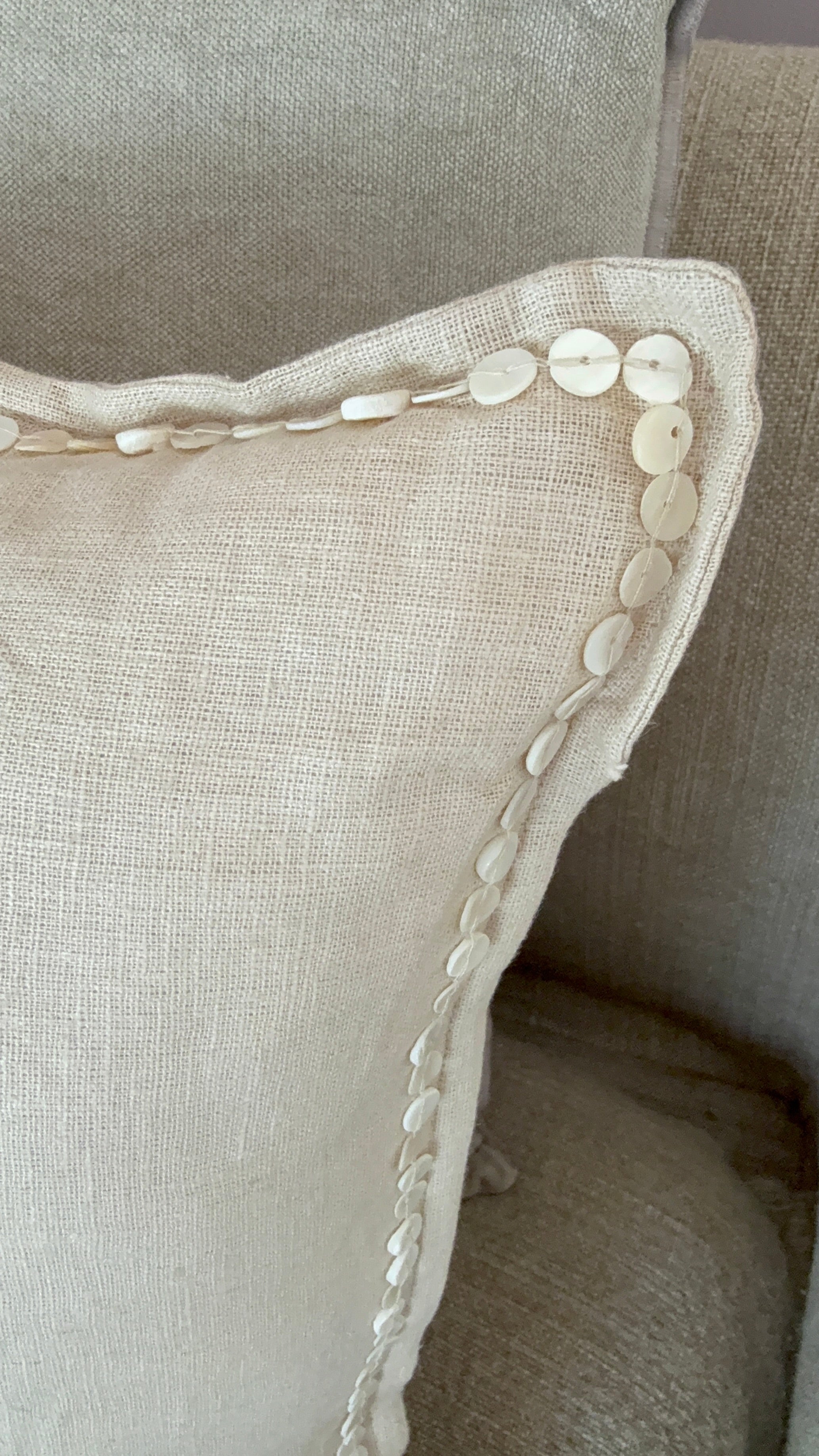 Linnen Pillow + Filling | Can’t Stop The Waves | Natural