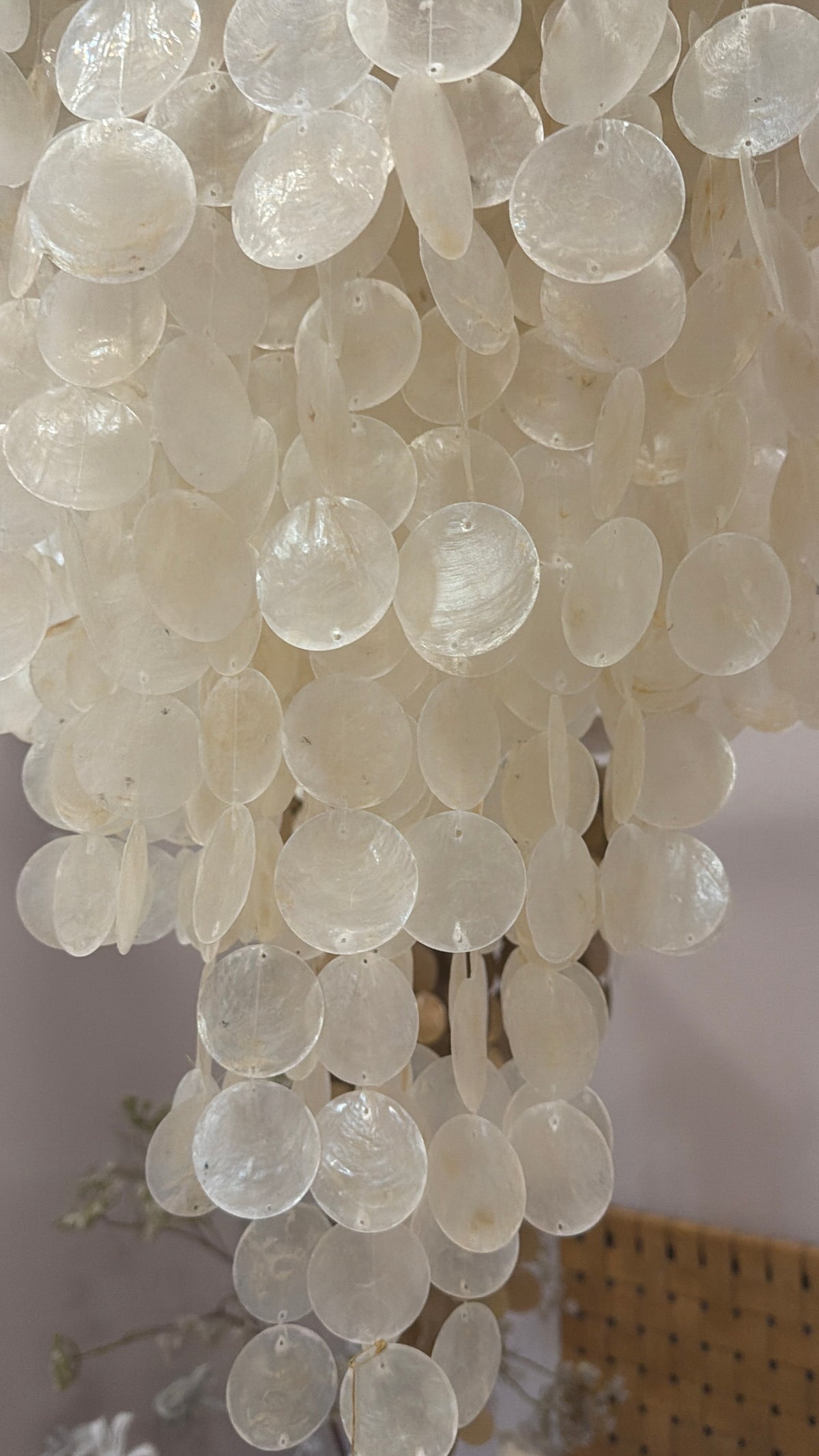 Schelpen lamp white waves - 50 x 80 cm