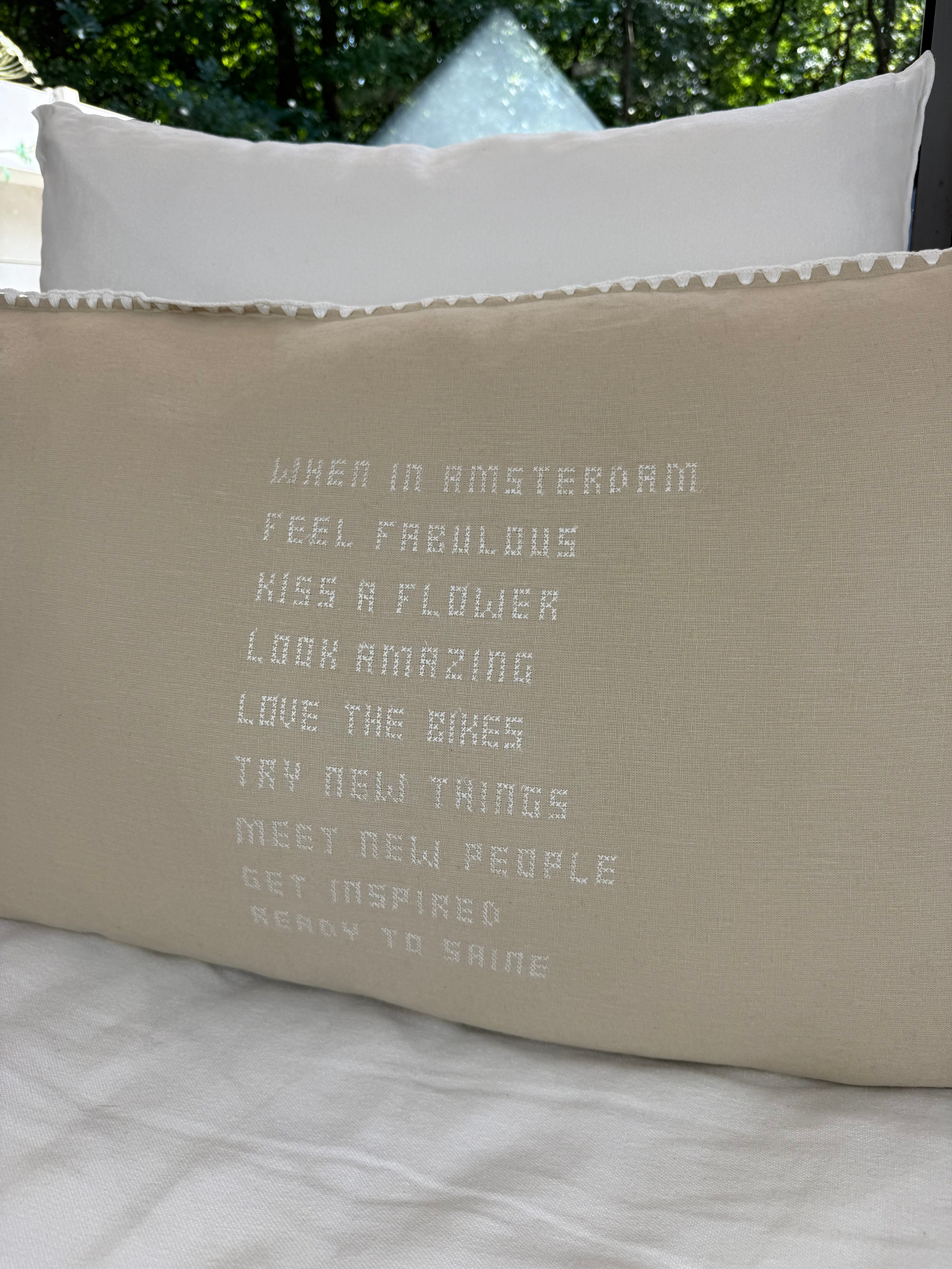 Linnen Kussen + Vulling | Wanneer in Amsterdam | Natuurlijk