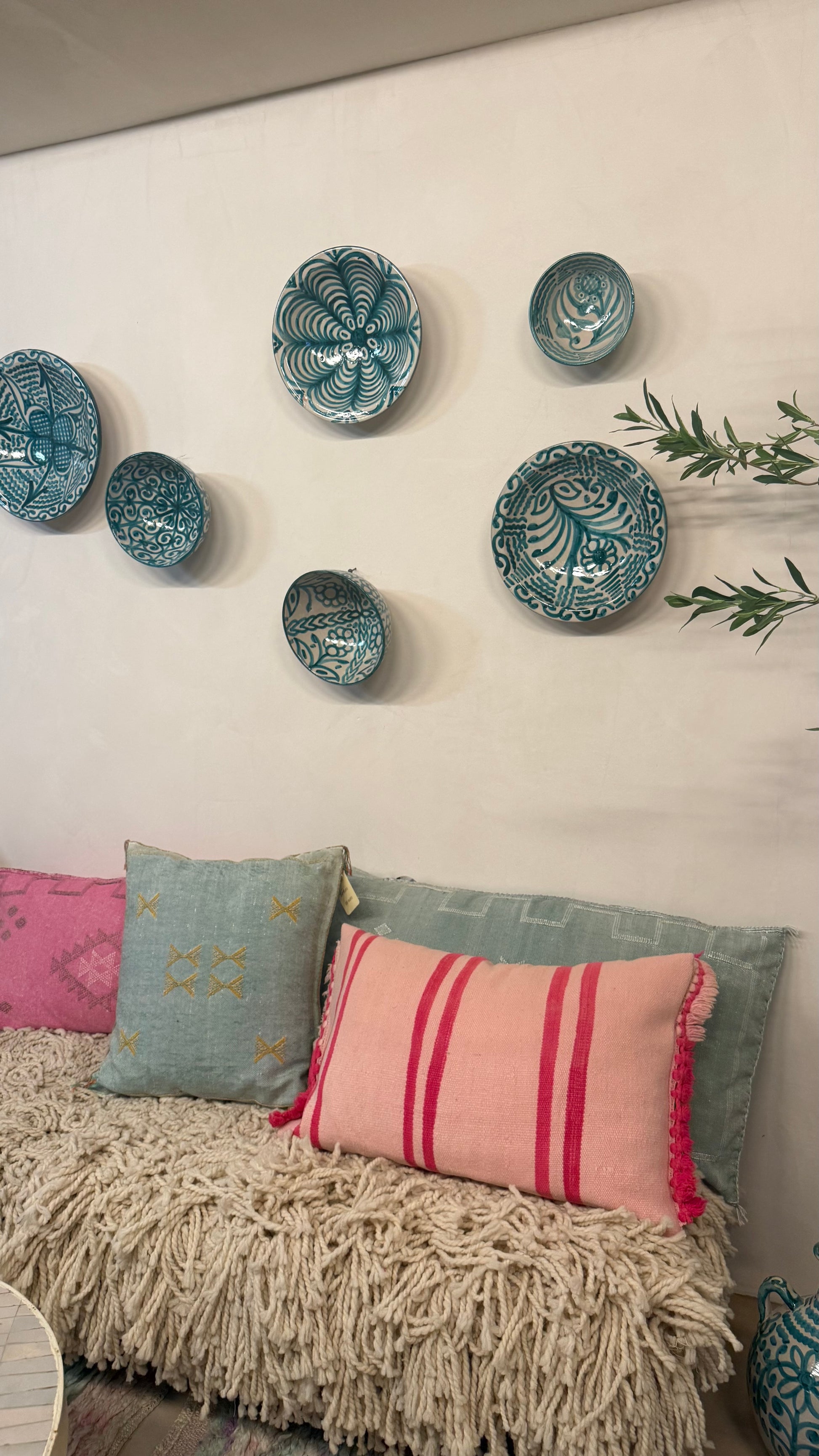 Handgemaakte decoratieve wandschalen, Spaanse stijl