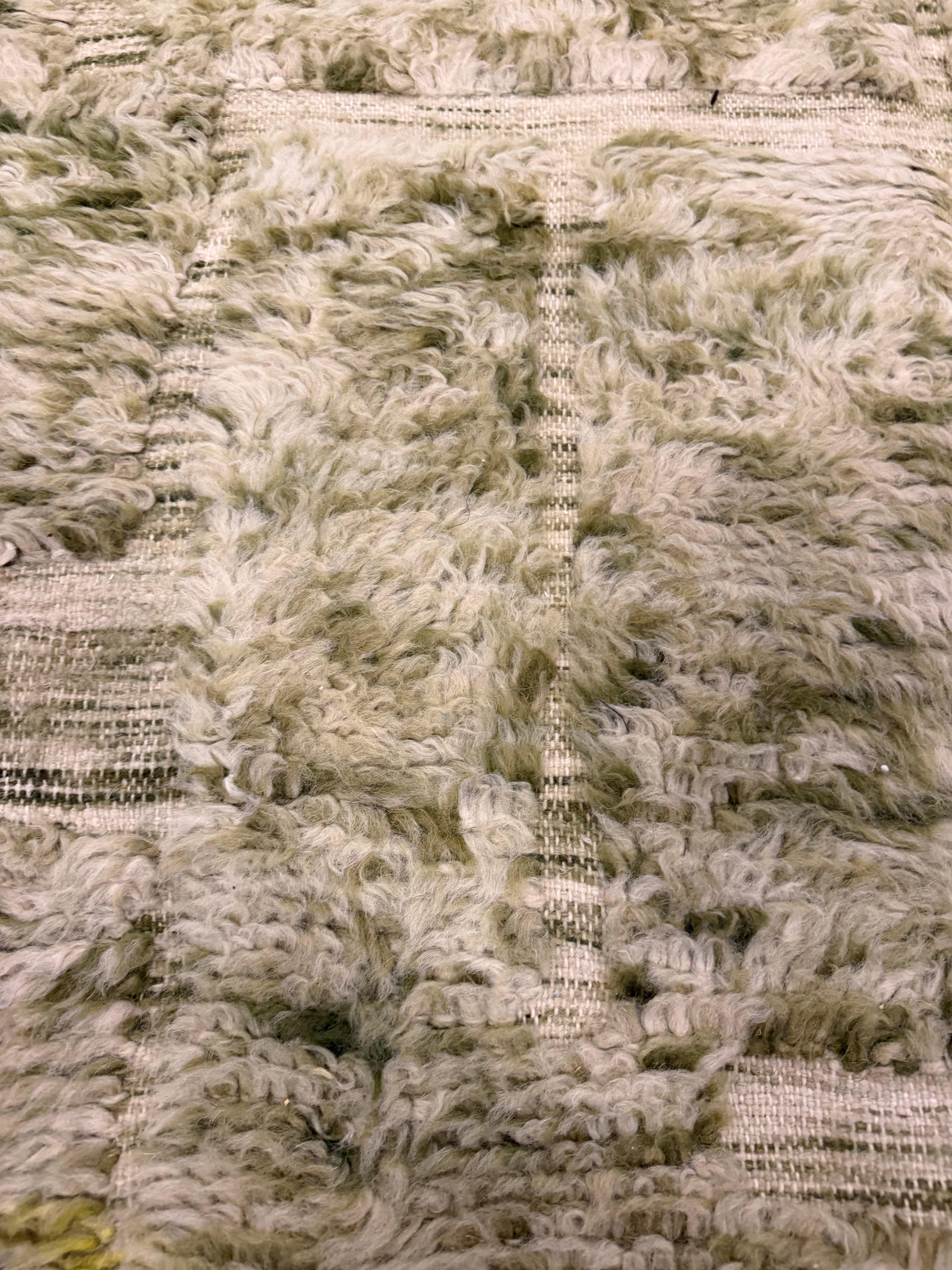 100% wollen kleed - 290 x 155 cm - aarde tinten groen -