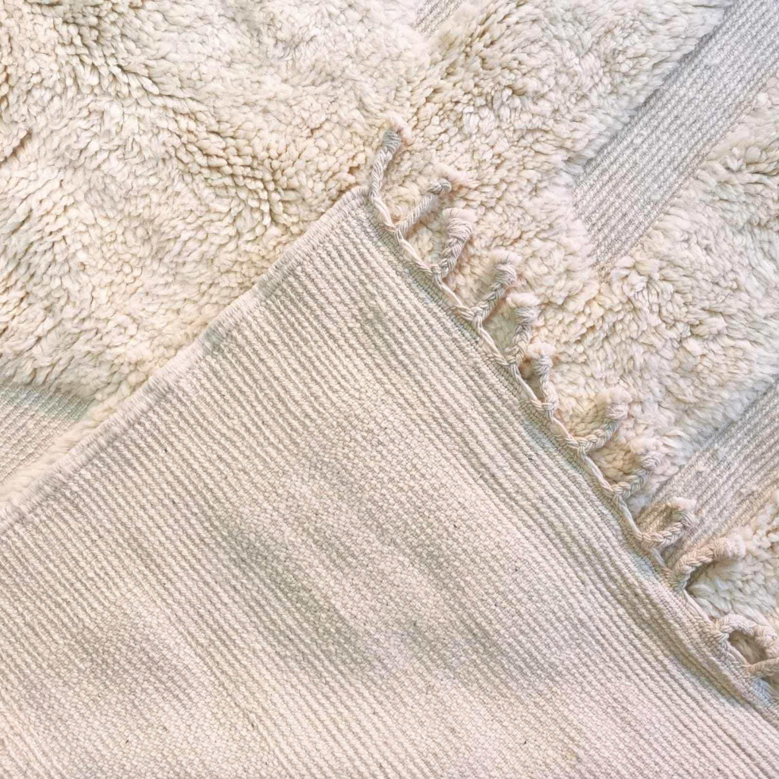 100% wollen kleed - 300 x 200 cm - creme offwhite