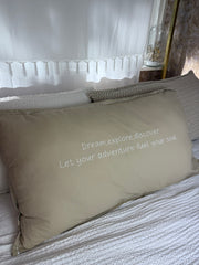 Linnen Pillow + Filling | Dream Explore Discover | Natural