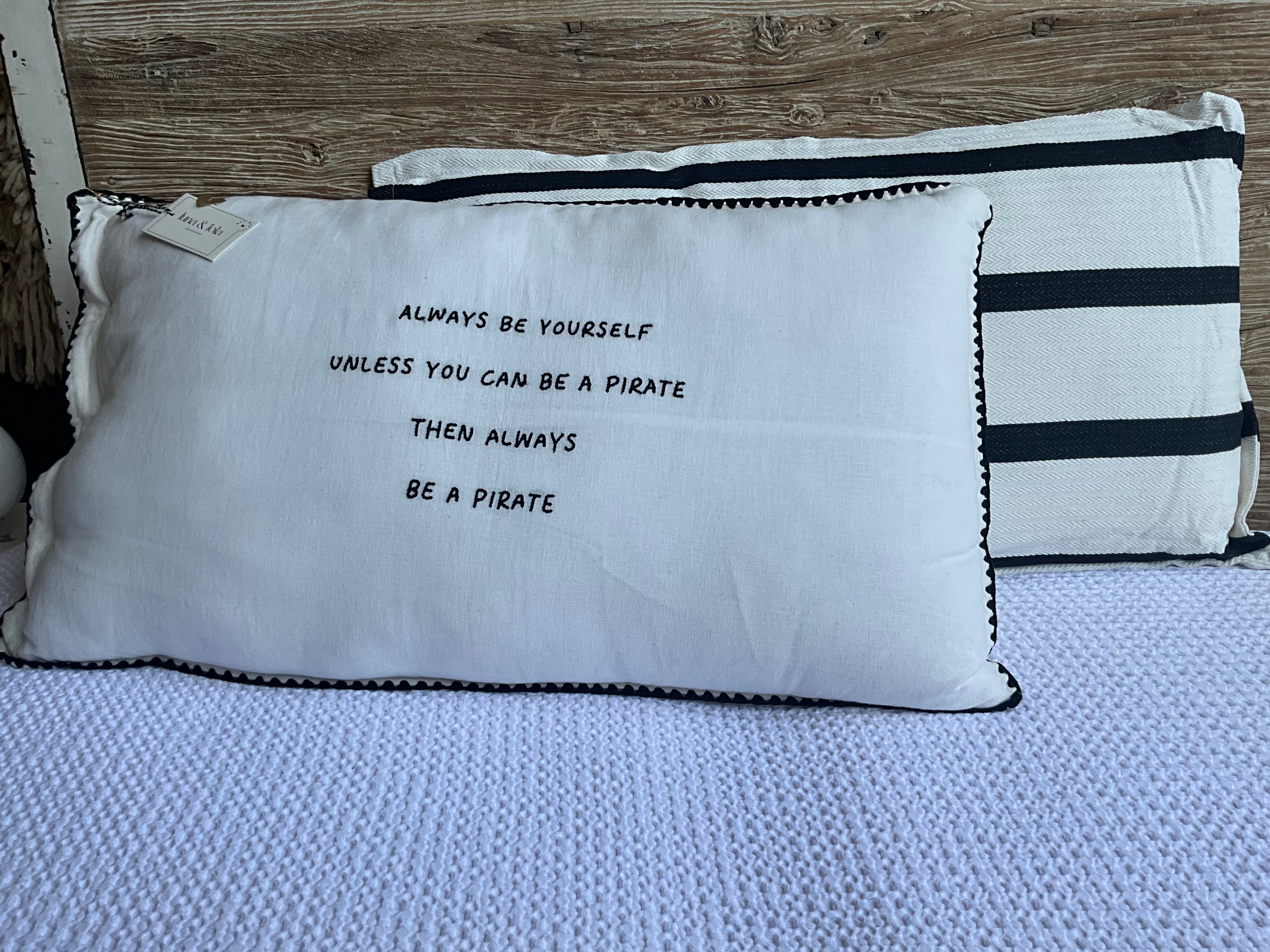 Linnen Pillow + Filling | Always Be Yourself | White
