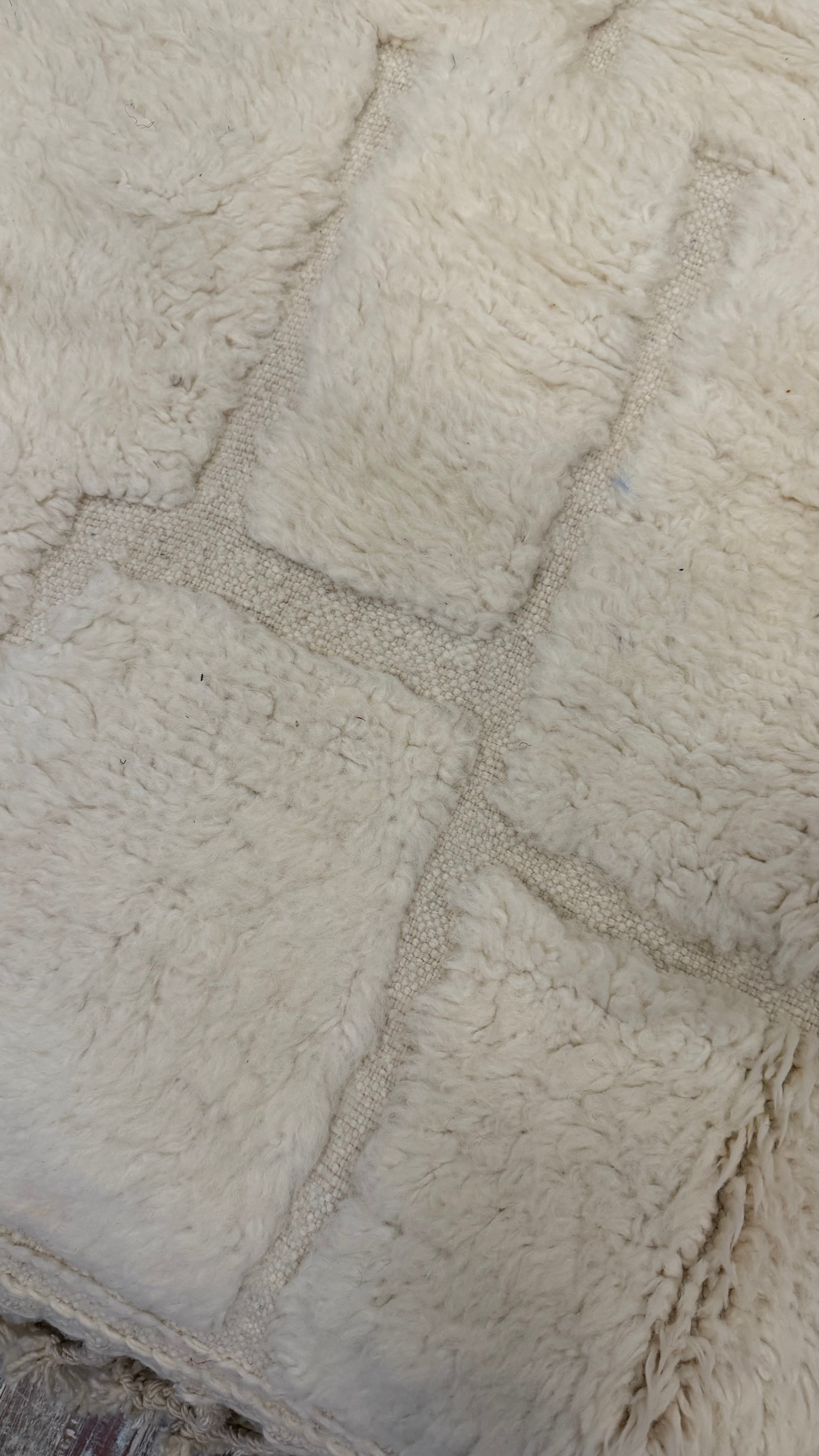Creme kleurig kleed – Handgeknoopt Berber vloerkleed uit Marokko | 250 x 150 cm (Kopie)