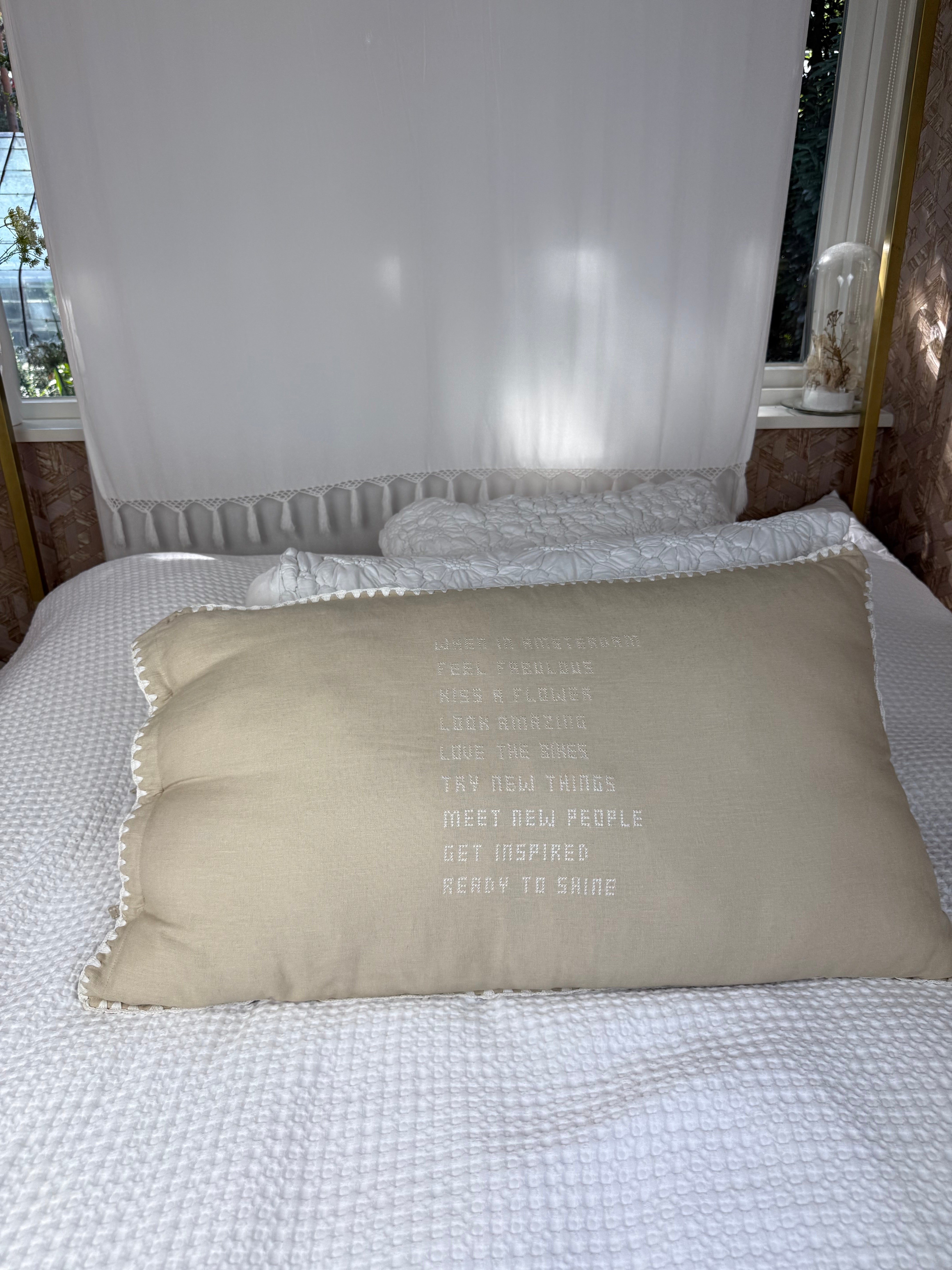 Linnen Pillow + Filling | When In Amsterdam | Natural