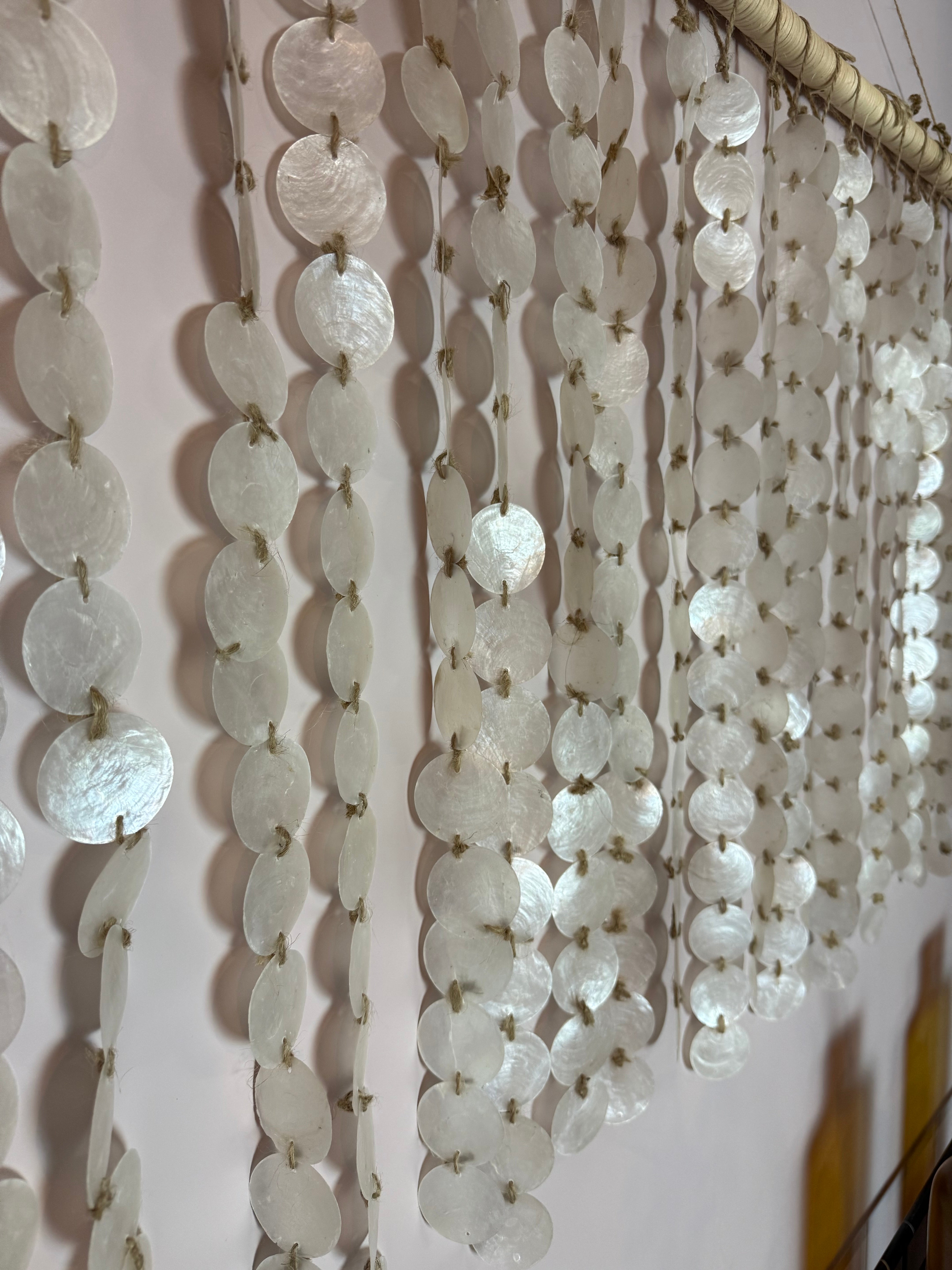 Schelpen muur decoratie; 150 cm bij 100 cm