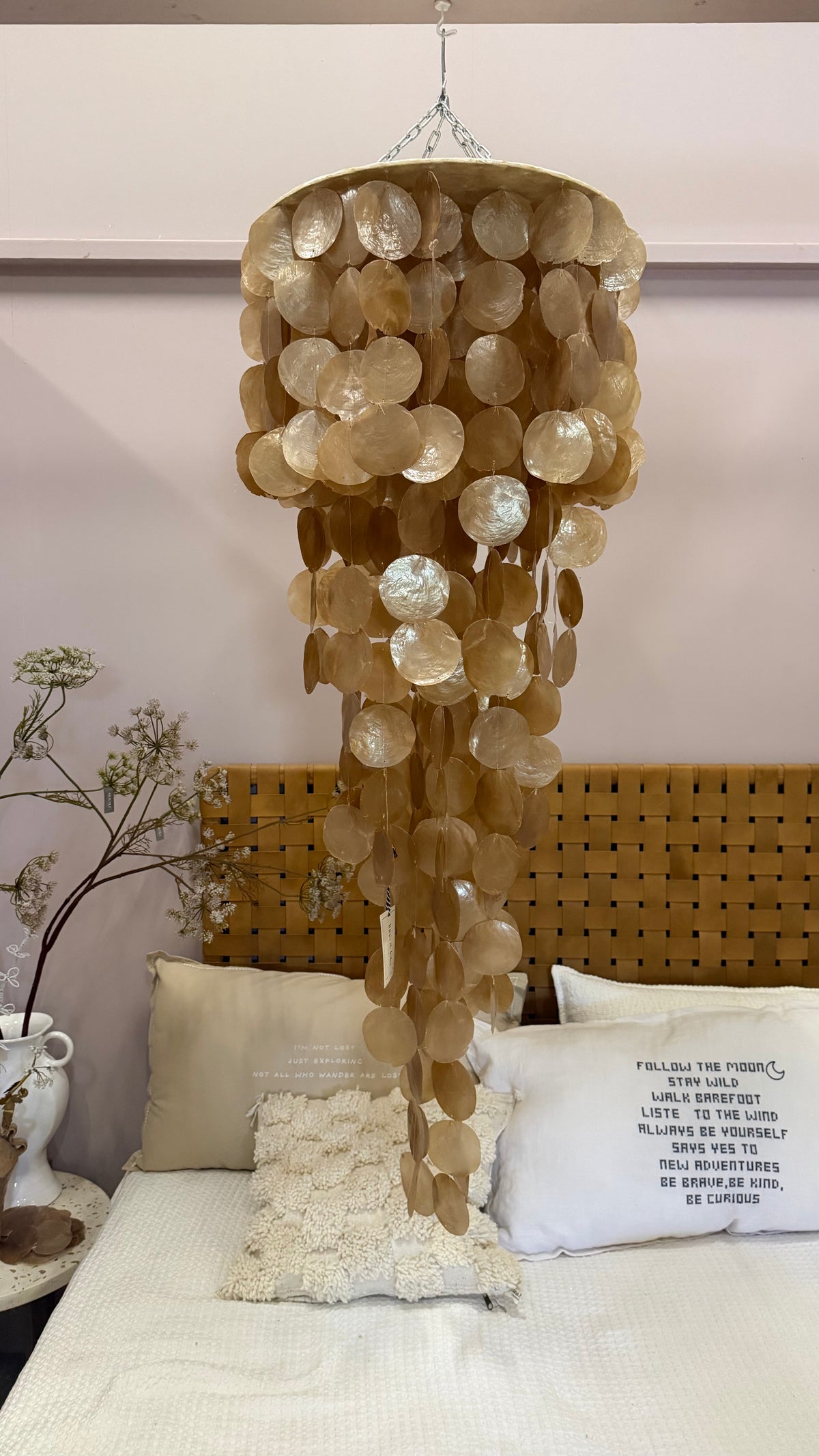 Schelpen lamp Nude lang  - 50 x 150 cm
