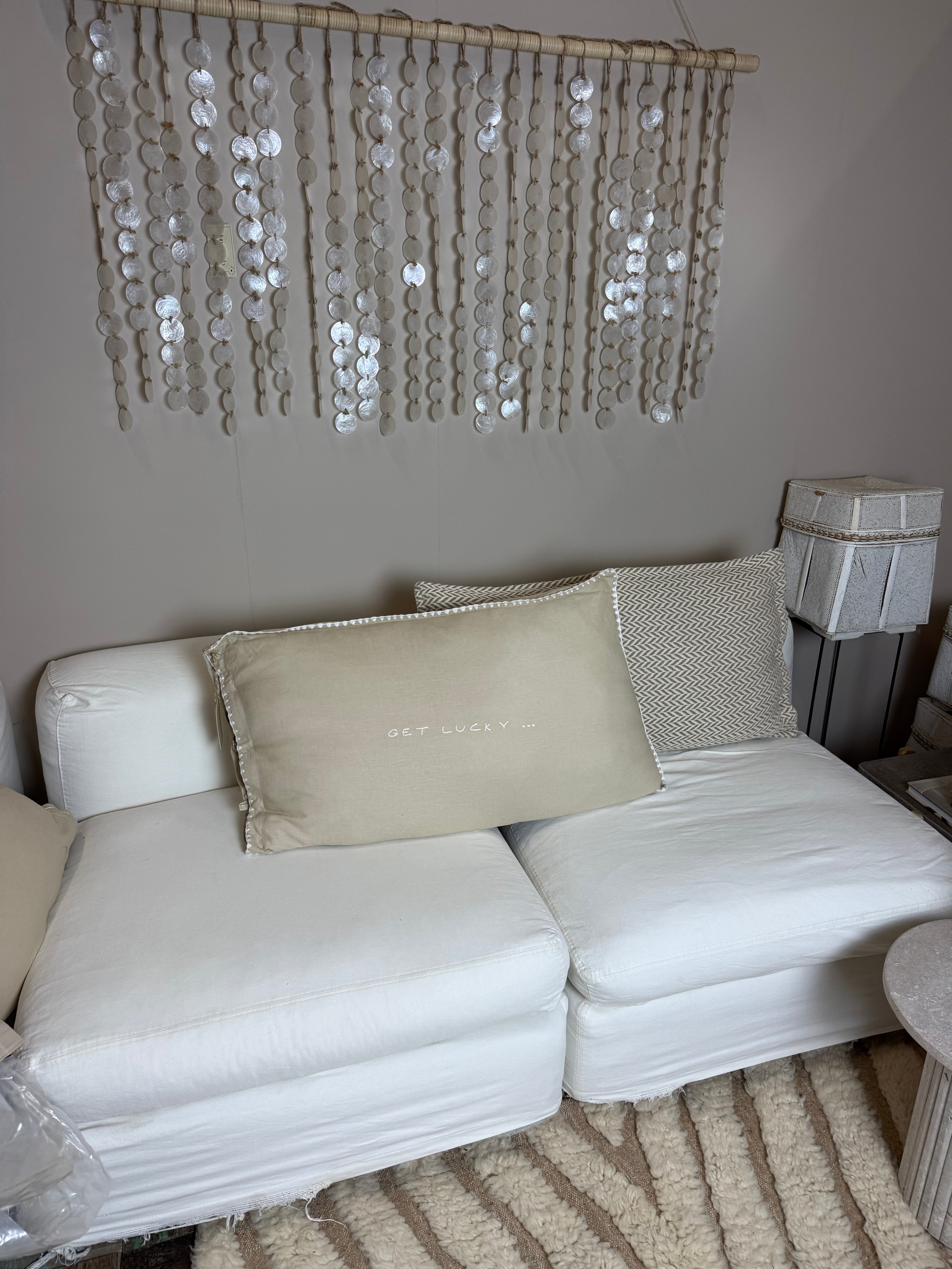 Schelpen muur decoratie; 150 cm bij 100 cm