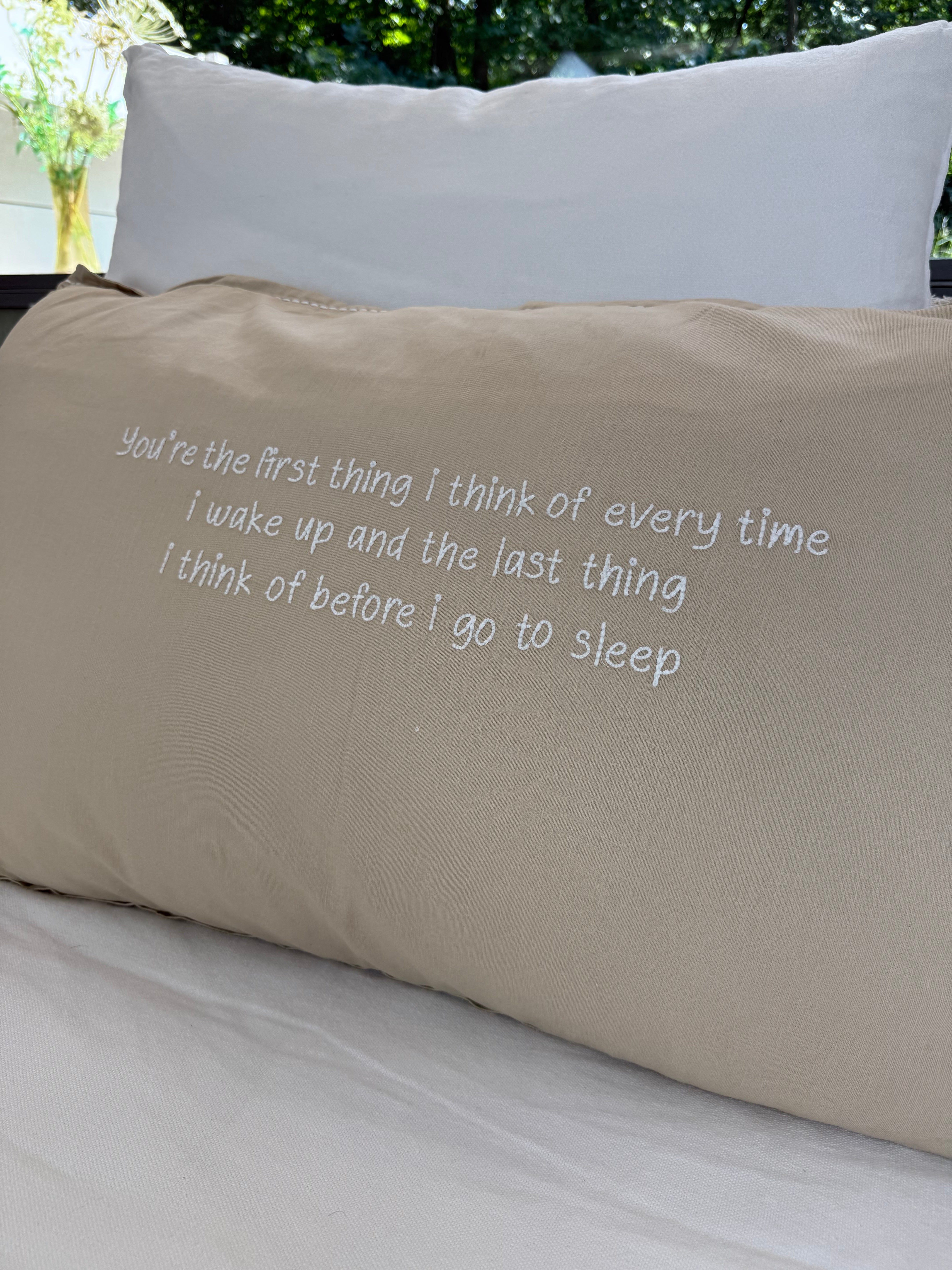 Linnen Pillow + Filling | You’re The First Thing | Natural