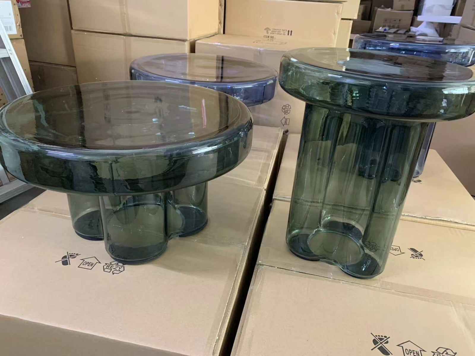 Smeralda · Handgeblazen Glazen Bijzettafel · Groen