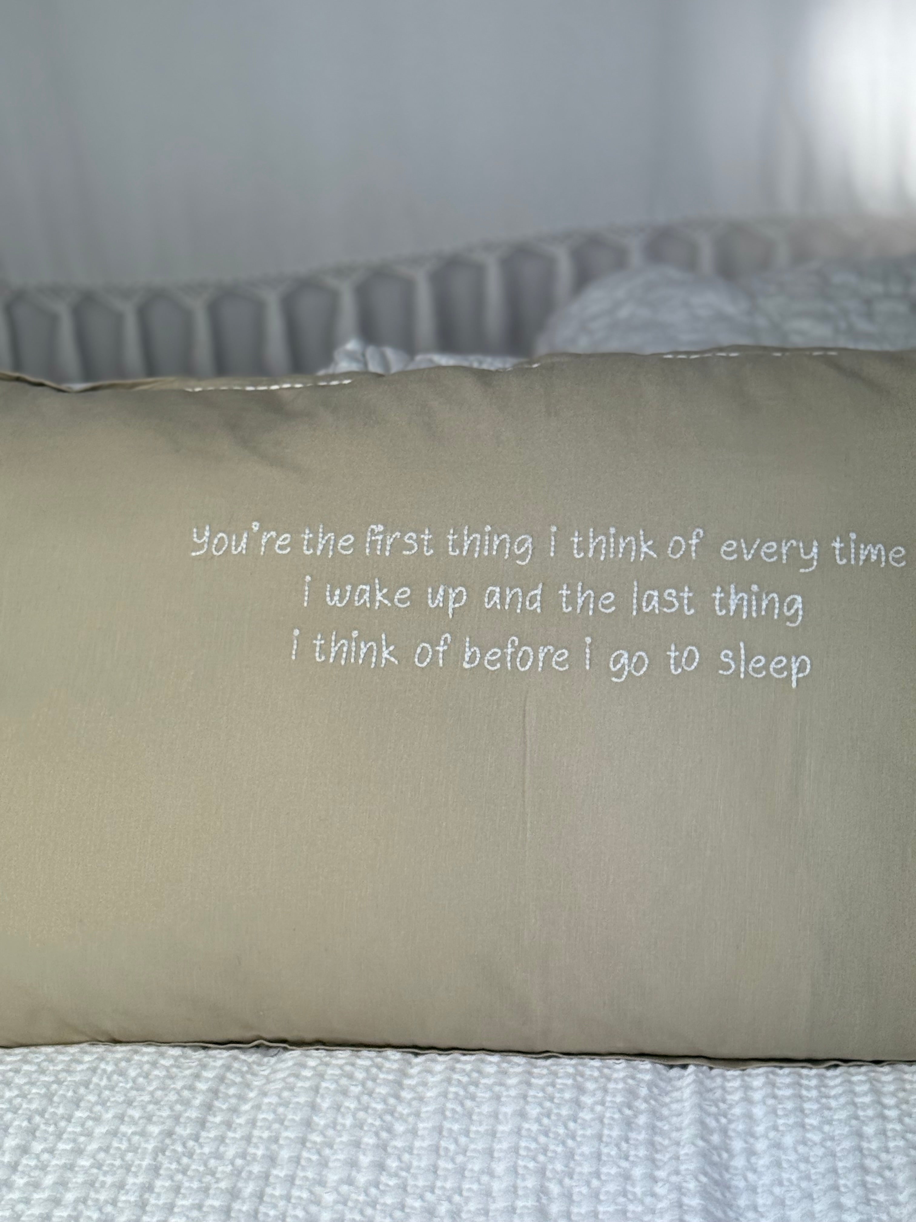 Linnen Kussen + Vulling | Jij Bent Het Eerste | Natuurlijk
