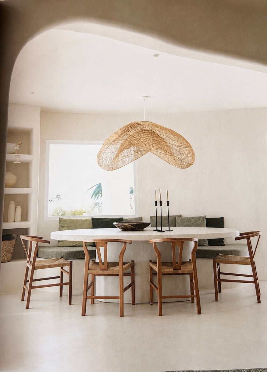 XL rotan lamp - wolk | Natural | 120 cm