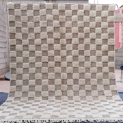 100% wollen kleed - 290 x 207 cm - naturel & creme