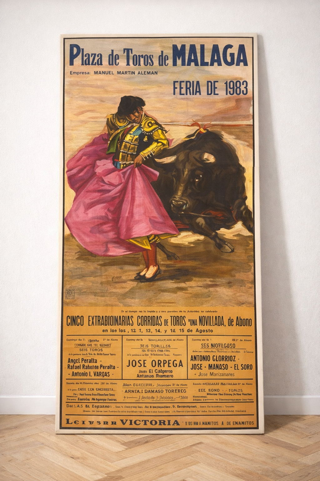 Vintage Spaanse Feria XXL poster op canvas gedrukt