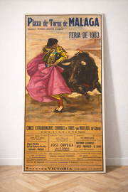 Vintage Spaanse Feria XXL poster op canvas gedrukt
