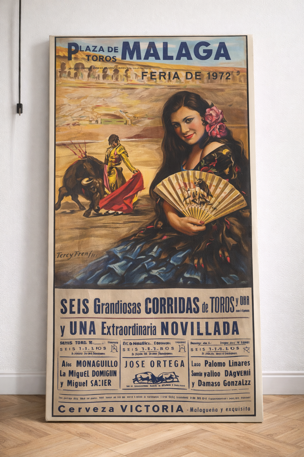 Vintage Spaanse Feria XXL poster op canvas gedrukt