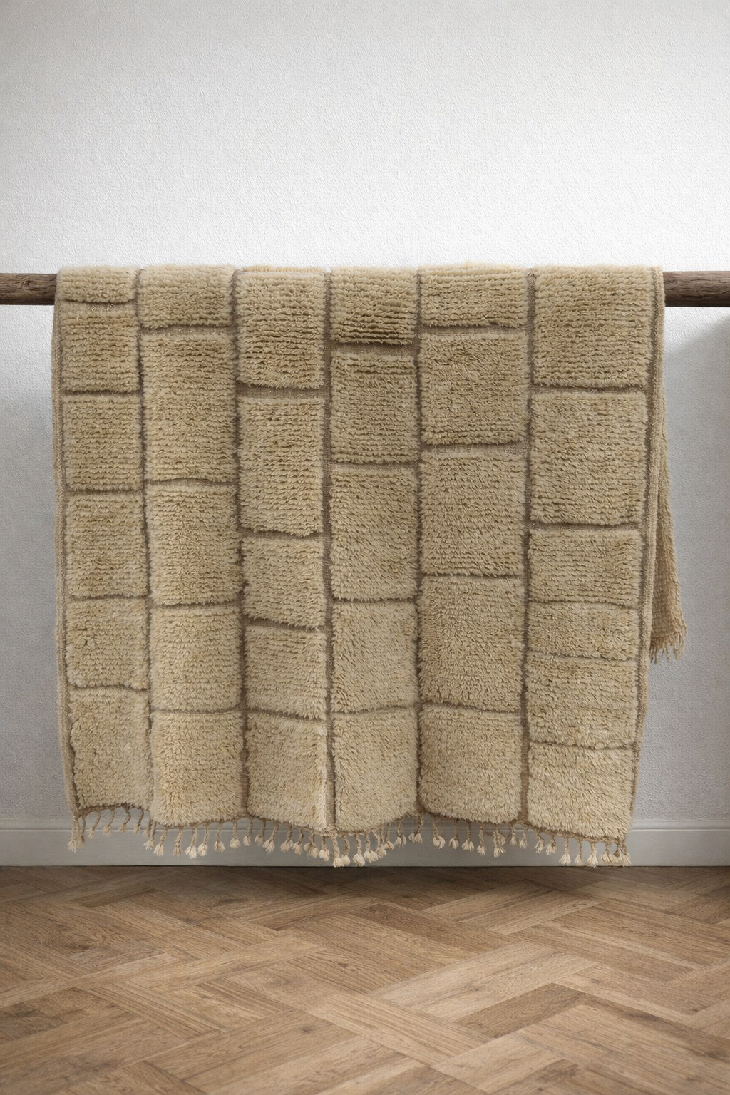100% wollen kleed - 300 x 200 cm - creme gebroken wit