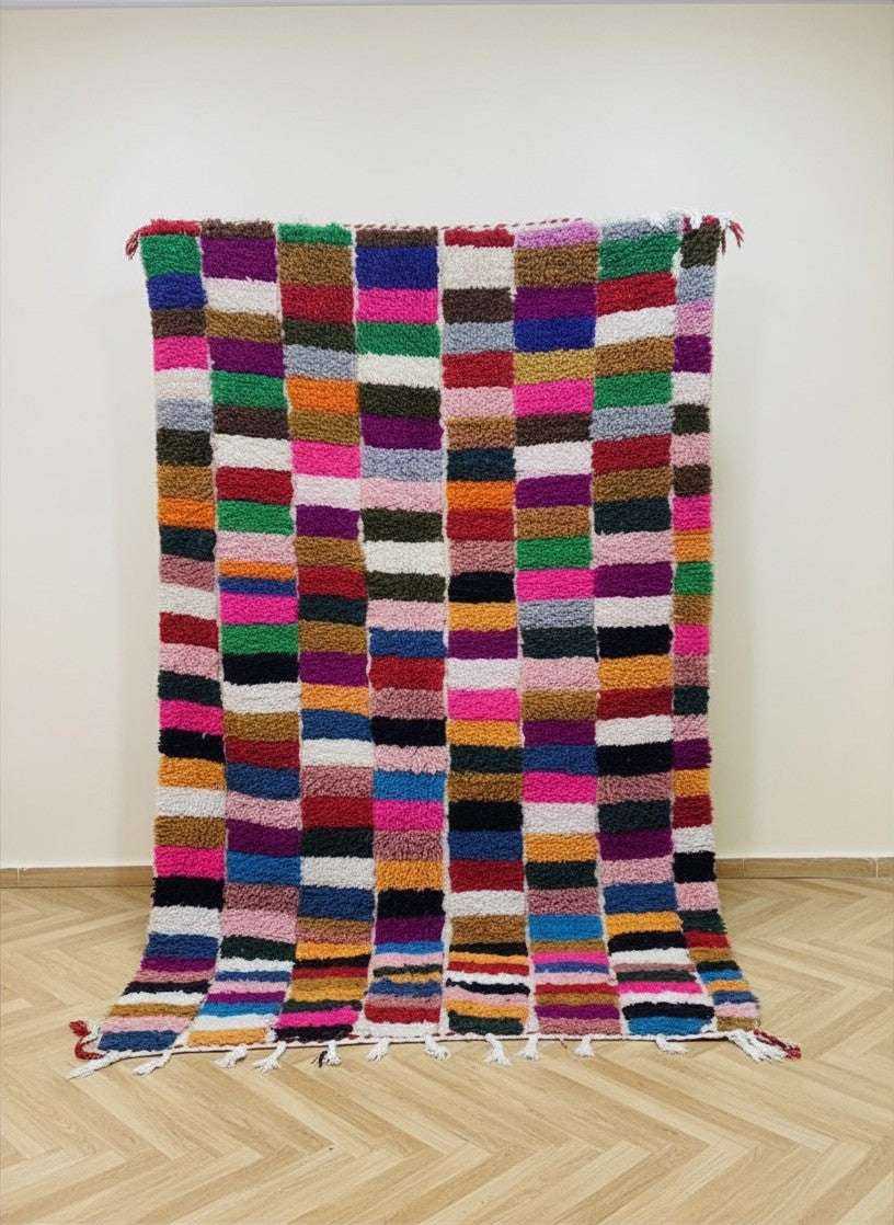 Happy multi color vibes - 100% Wol | 260  x 155 cm - er is er maar één van in de hele wereld - nieuw binnen