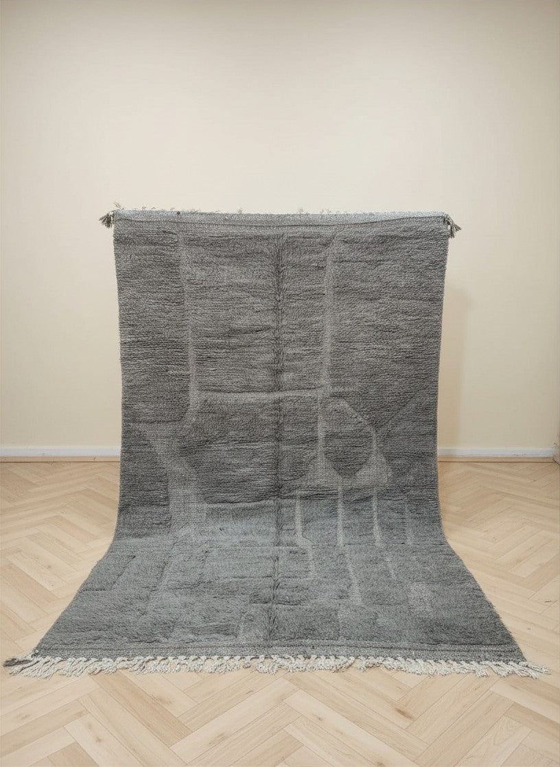 50 shades of Grey artistiek tapijt - 160 x 260 cm - 100% Wol | uniek stuk - nieuw binnen