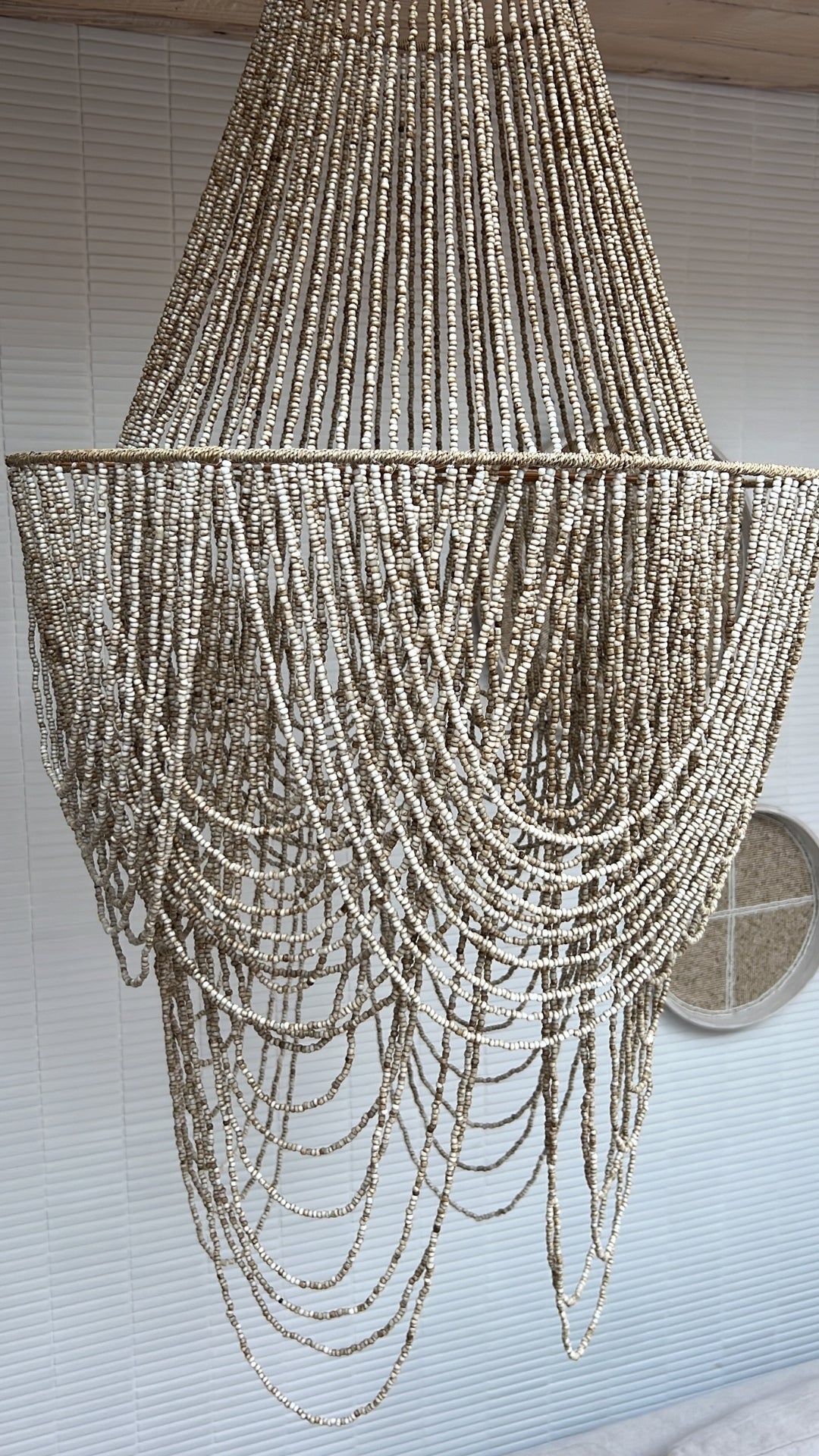 Beaded Hanging Lamp - Natural