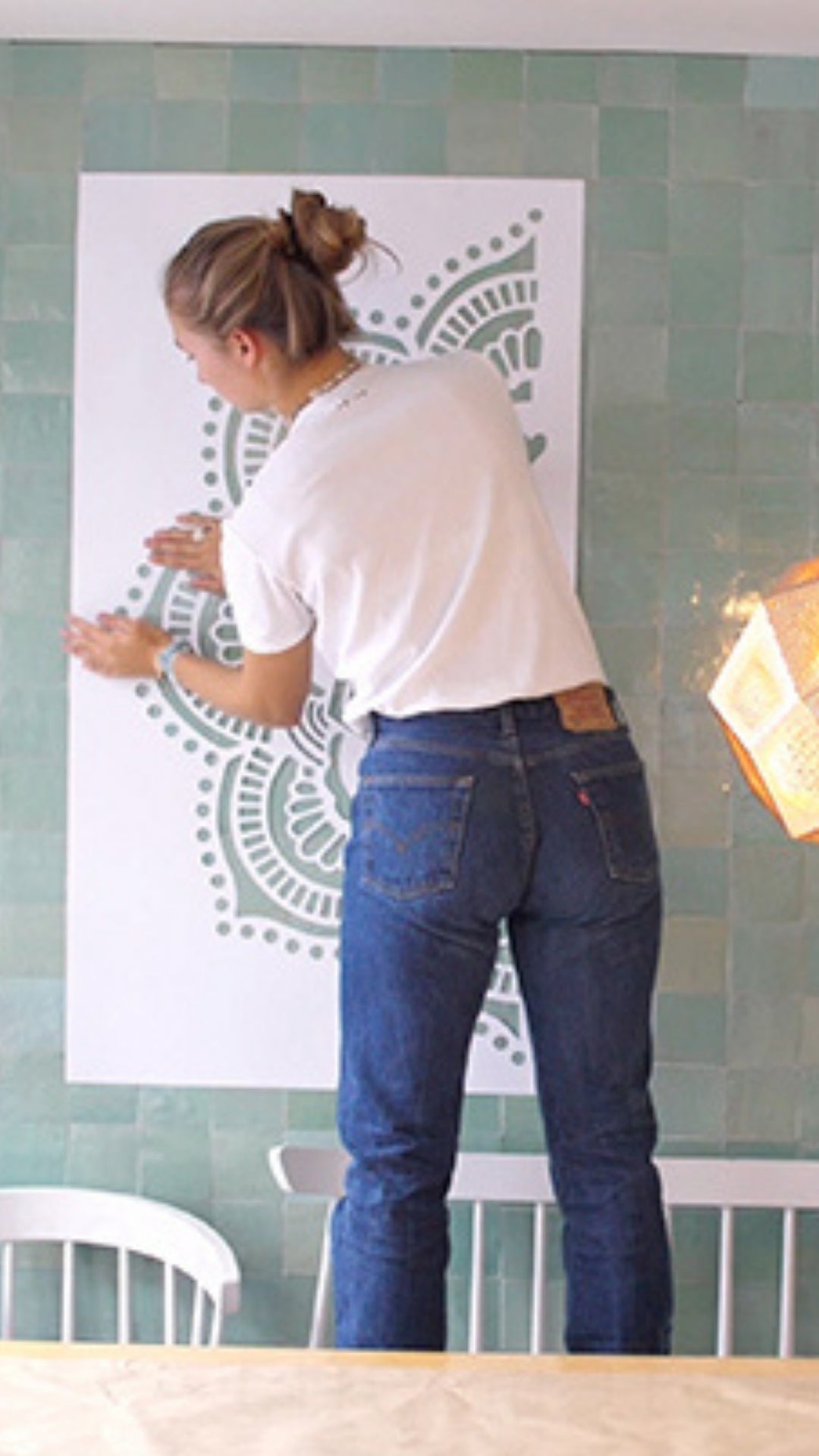 Yoga Mandala - XL Mandala Stencil - 116 cm